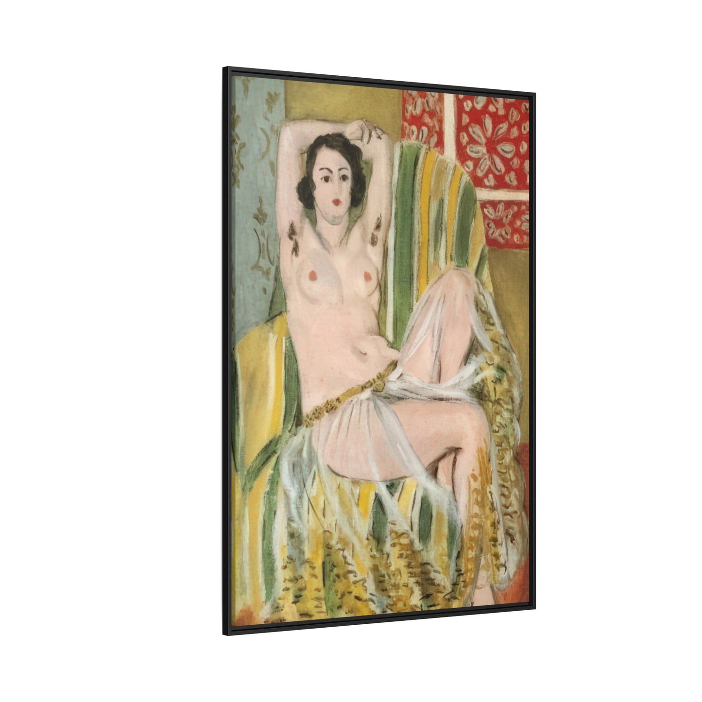 Matisse, Henri - Odalisque with Raised Arms (1923) - Matte Canvas, Framed