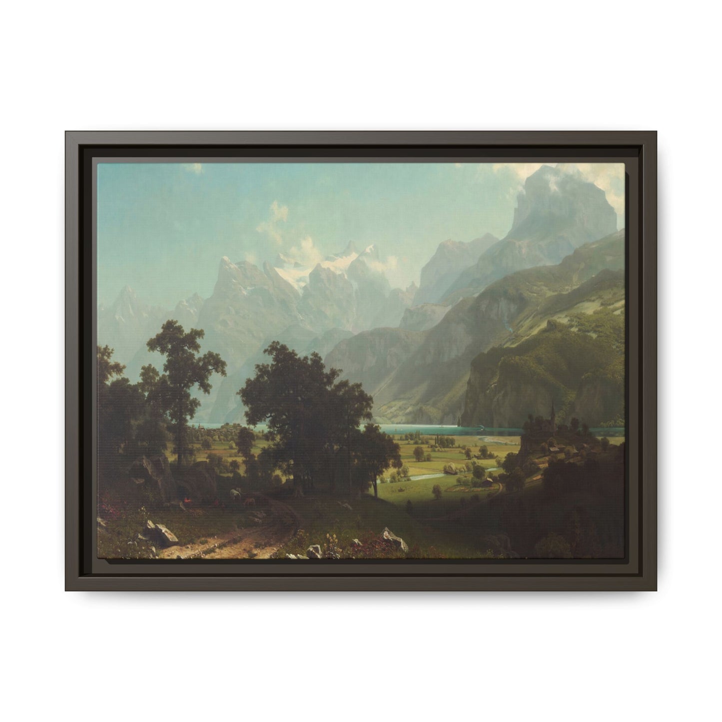 Bierstadt, Albert - Lake Lucerne (1858) - Matte Canvas, Framed