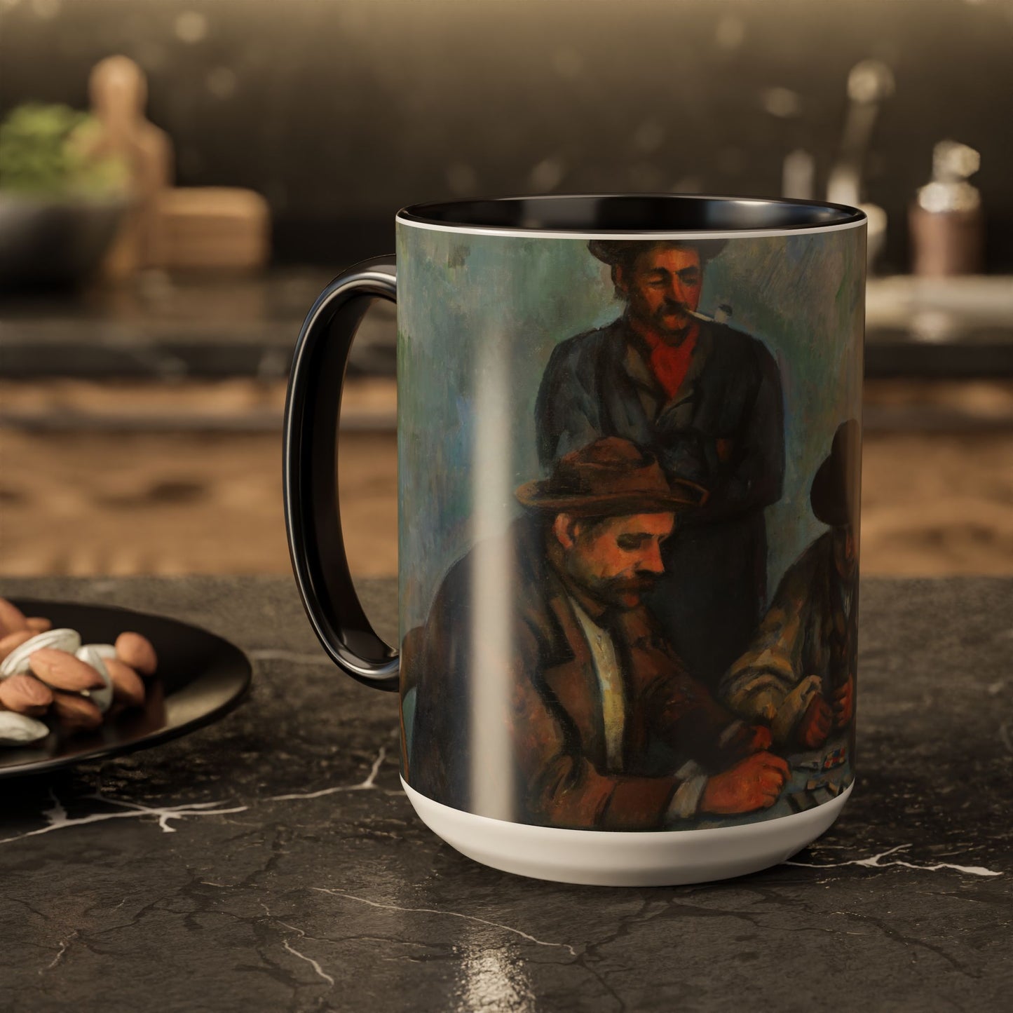 Cézanne, Paul - The Card Players (1892) - Colorful Accent Mugs