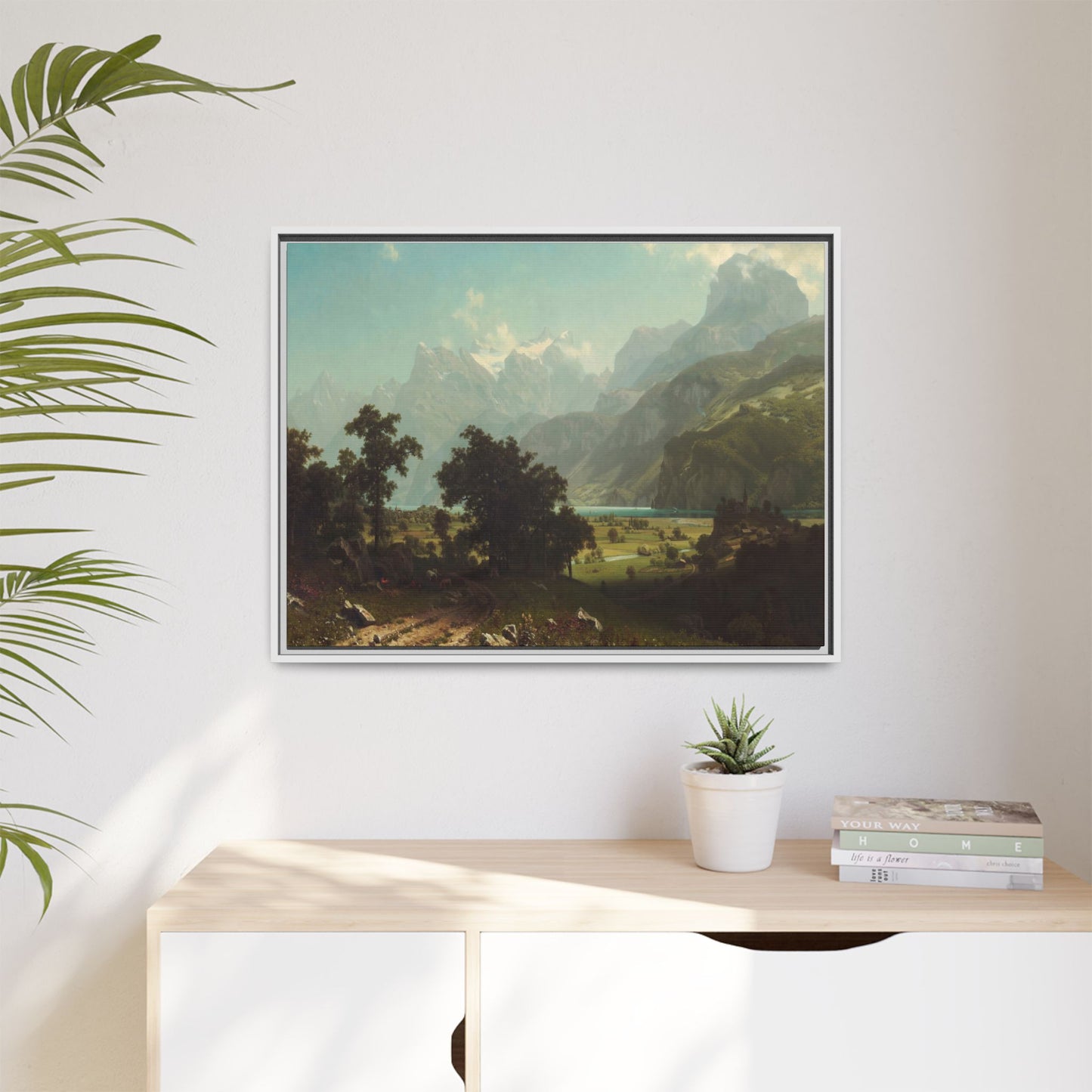 Bierstadt, Albert - Lake Lucerne (1858) - Matte Canvas, Framed