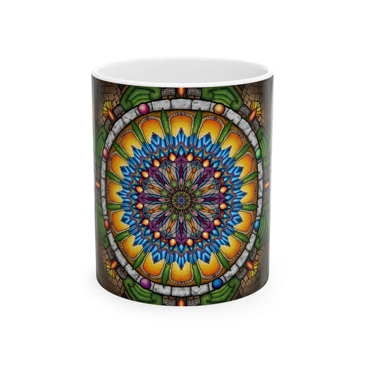 Pacio, Adam - Emerald Arrows Mandala - Ceramic Mug