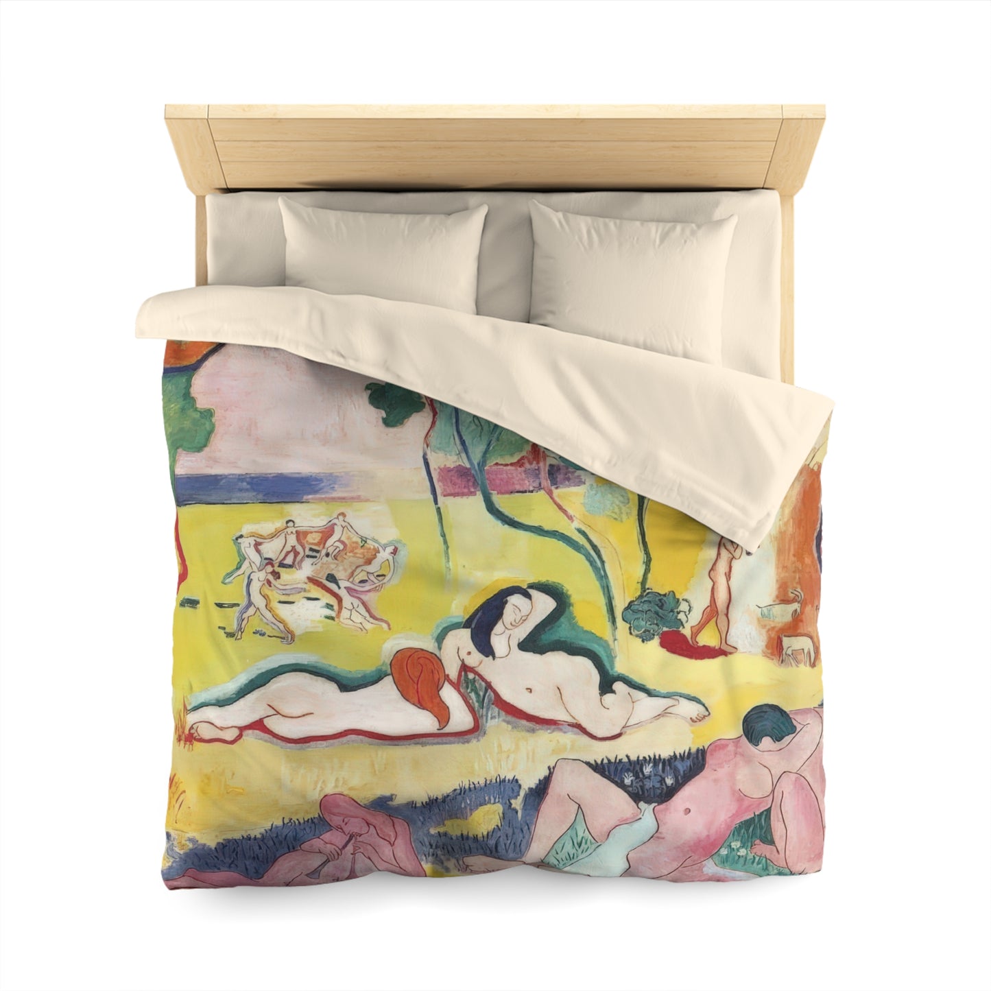 Matisse, Henri - The Joy of Life (1905) - Microfiber Duvet Cover