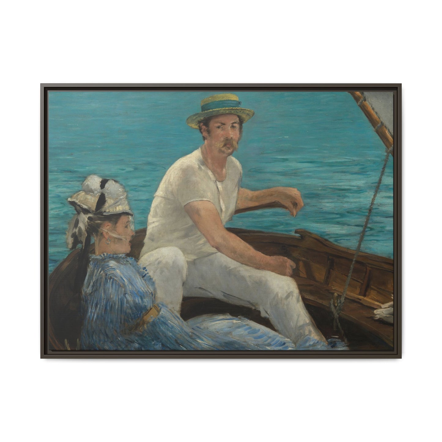 Manet, Édouard - Boating (1874) - Matte Canvas, Framed