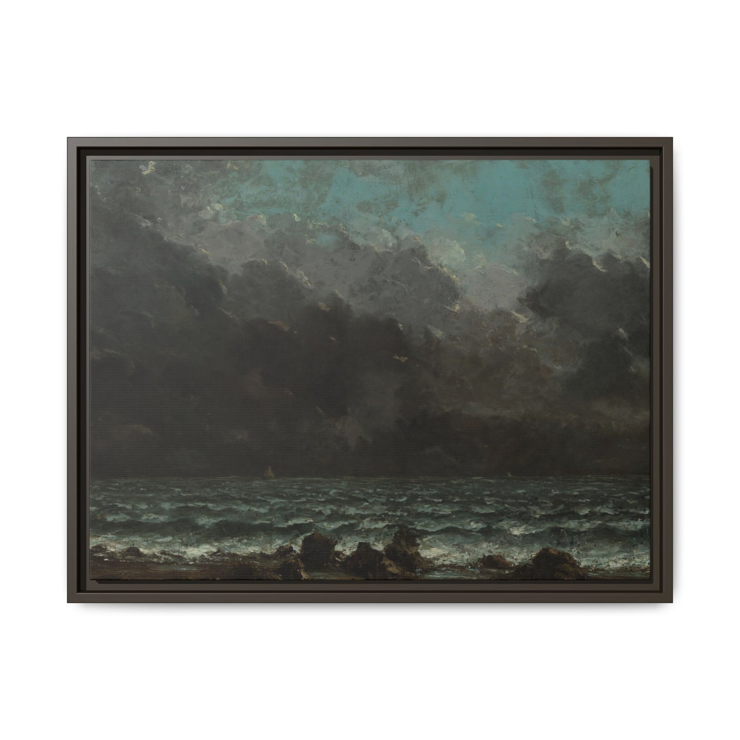 Courbet, Gustave - The Sea (1865) - Matte Canvas, Framed