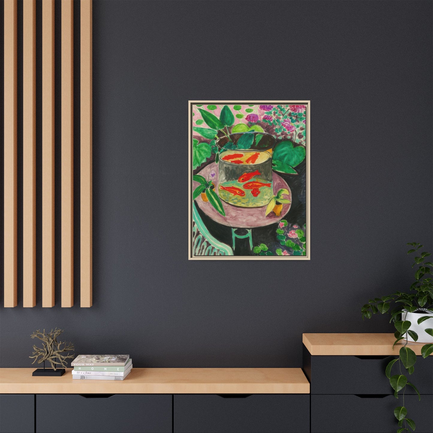 Matisse, Henri - The Goldfish (1912) - Matte Canvas, Framed