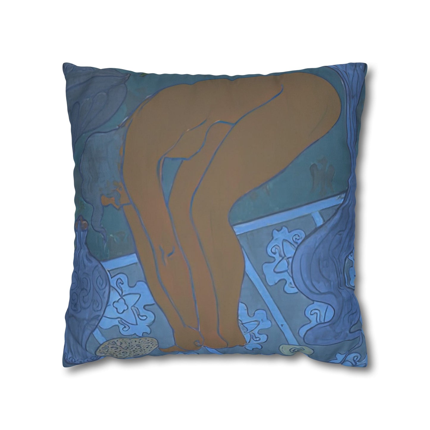 Ranson, Paul - The Blue Bather (1891) - Suede Square Pillowcase
