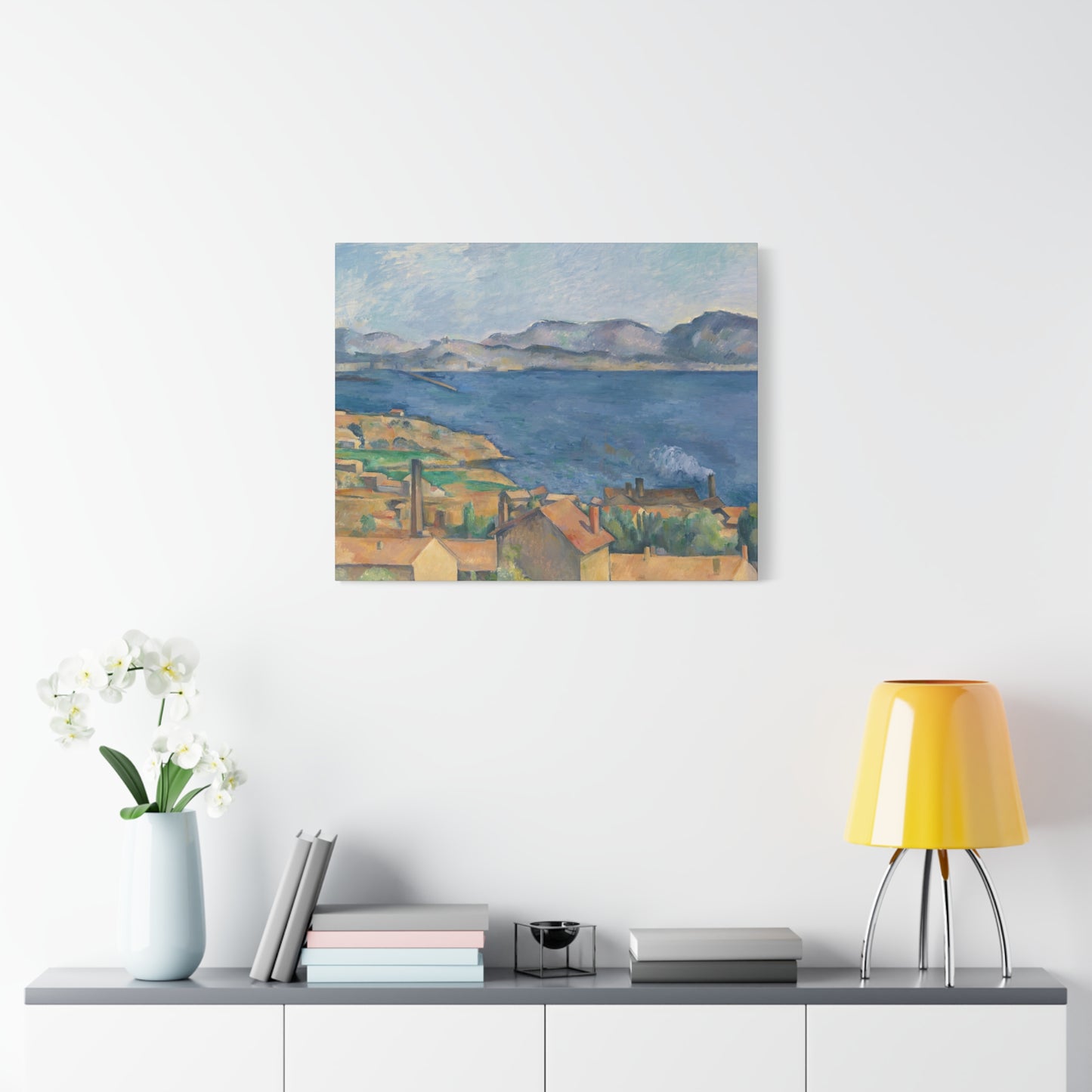 Cézanne, Paul - The Bay of Marseille, Seen from L'Estaque (1885) - Canvas Block, unframed