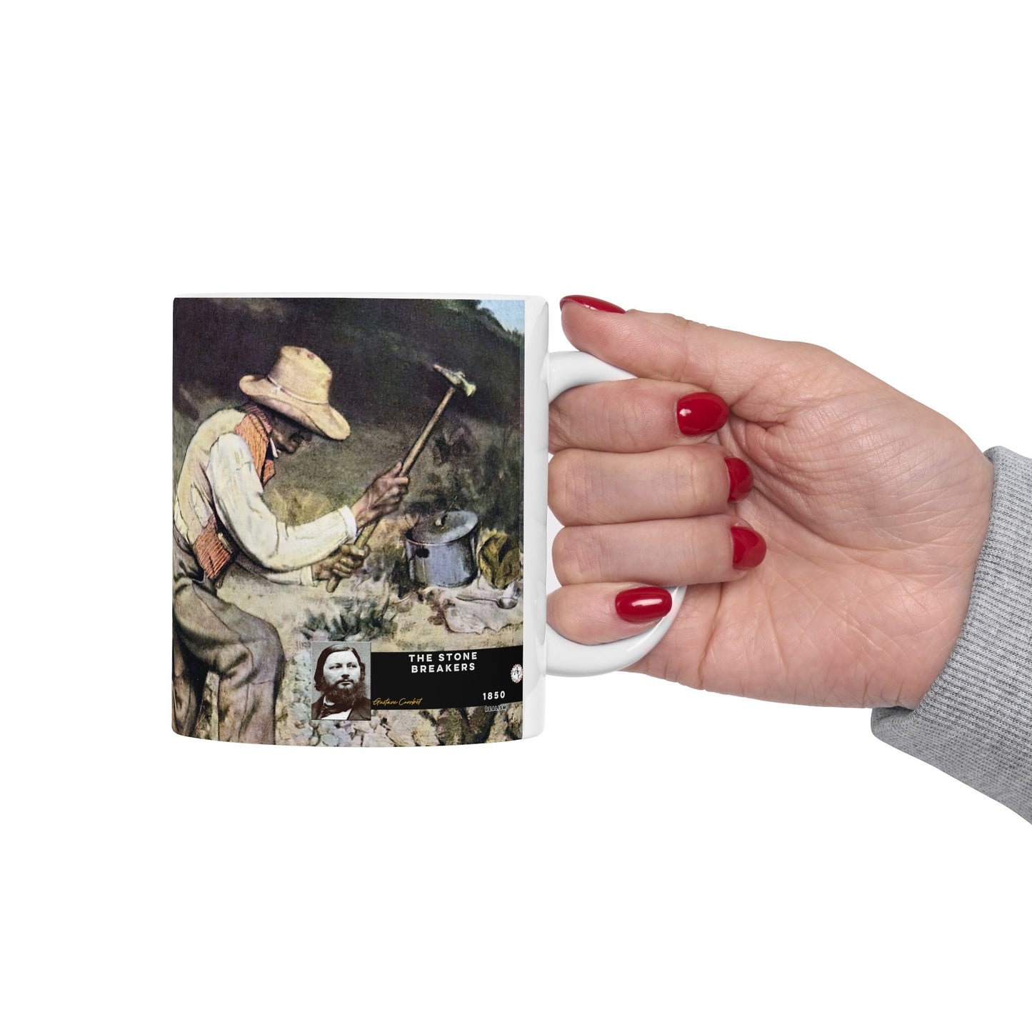 Courbet, Gustave - The Stone Breakers (1850) - Ceramic Mug
