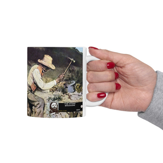 Courbet, Gustave - The Stone Breakers (1850) - Ceramic Mug