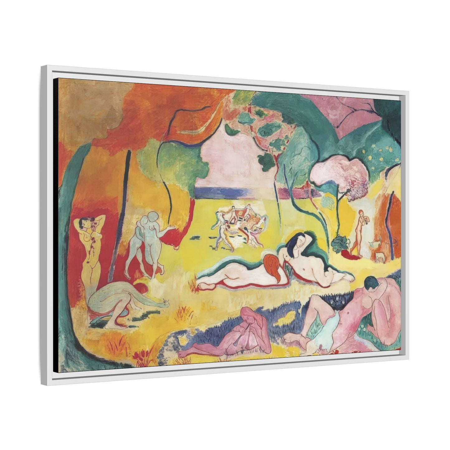 Matisse, Henri - The Joy of Life (1905) - Matte Canvas, Framed