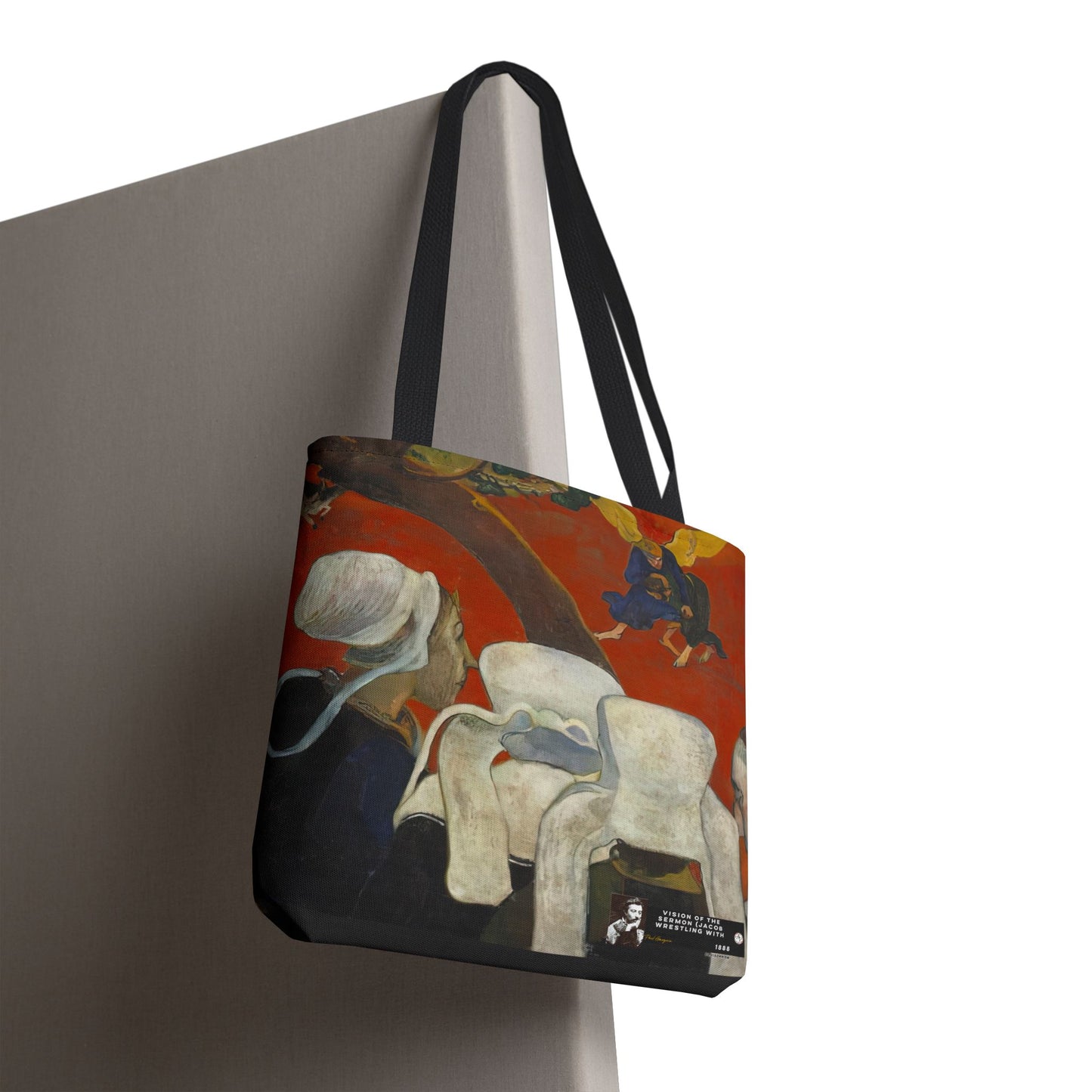 Gauguin, Paul - Vision of the Sermon (Jacob Wrestling with the Angel) (1888) - Tote Bag