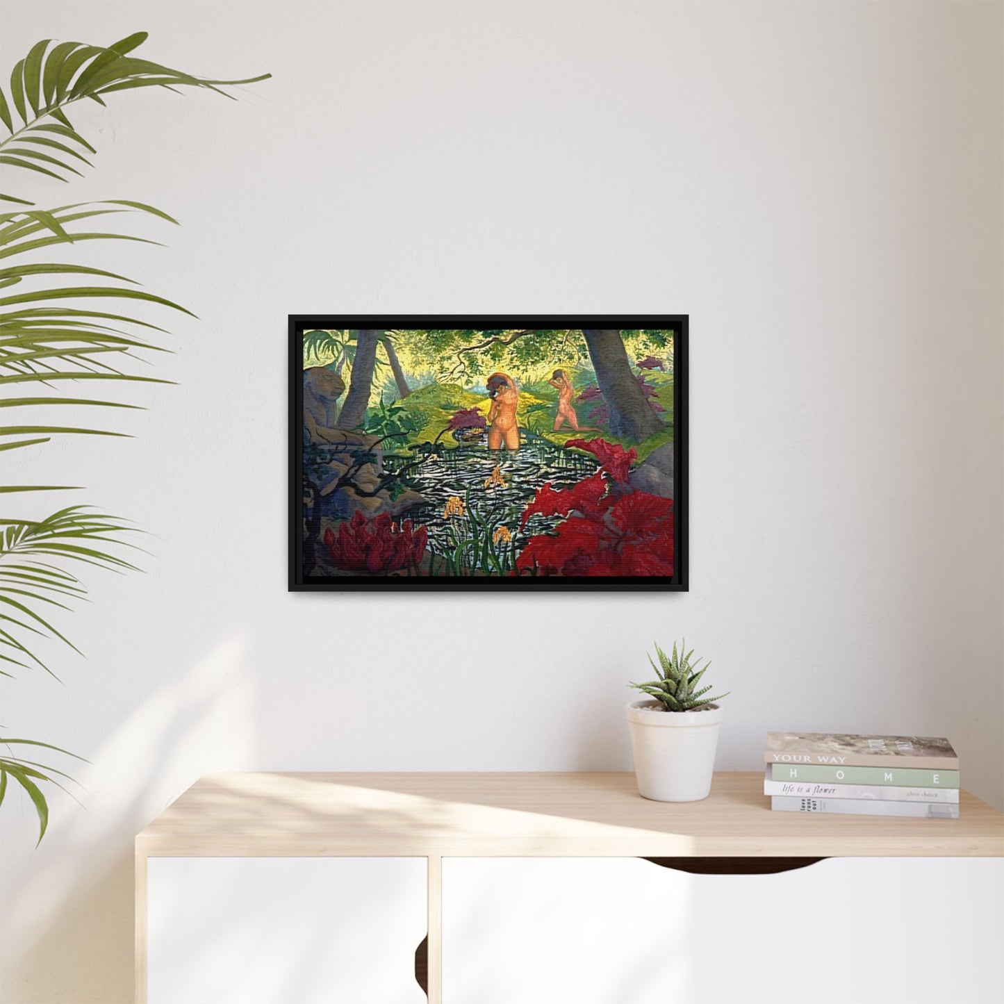 Ranson, Paul - The Lotus Bather (1906) - Matte Canvas, Framed