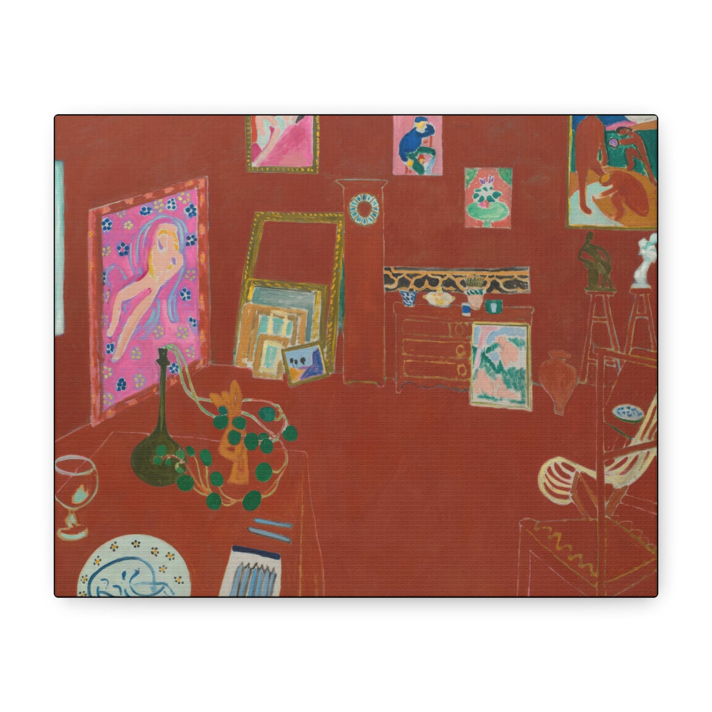 Matisse, Henri - The Red Studio (1911) - Canvas Block, unframed