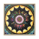 Obsidian Grandmothers Mandala - Framed Canvas