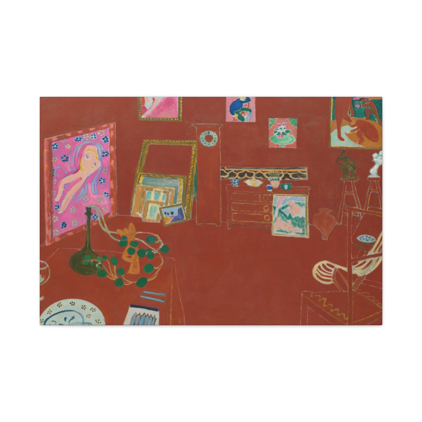 Matisse, Henri - The Red Studio (1911) - Canvas Block, unframed