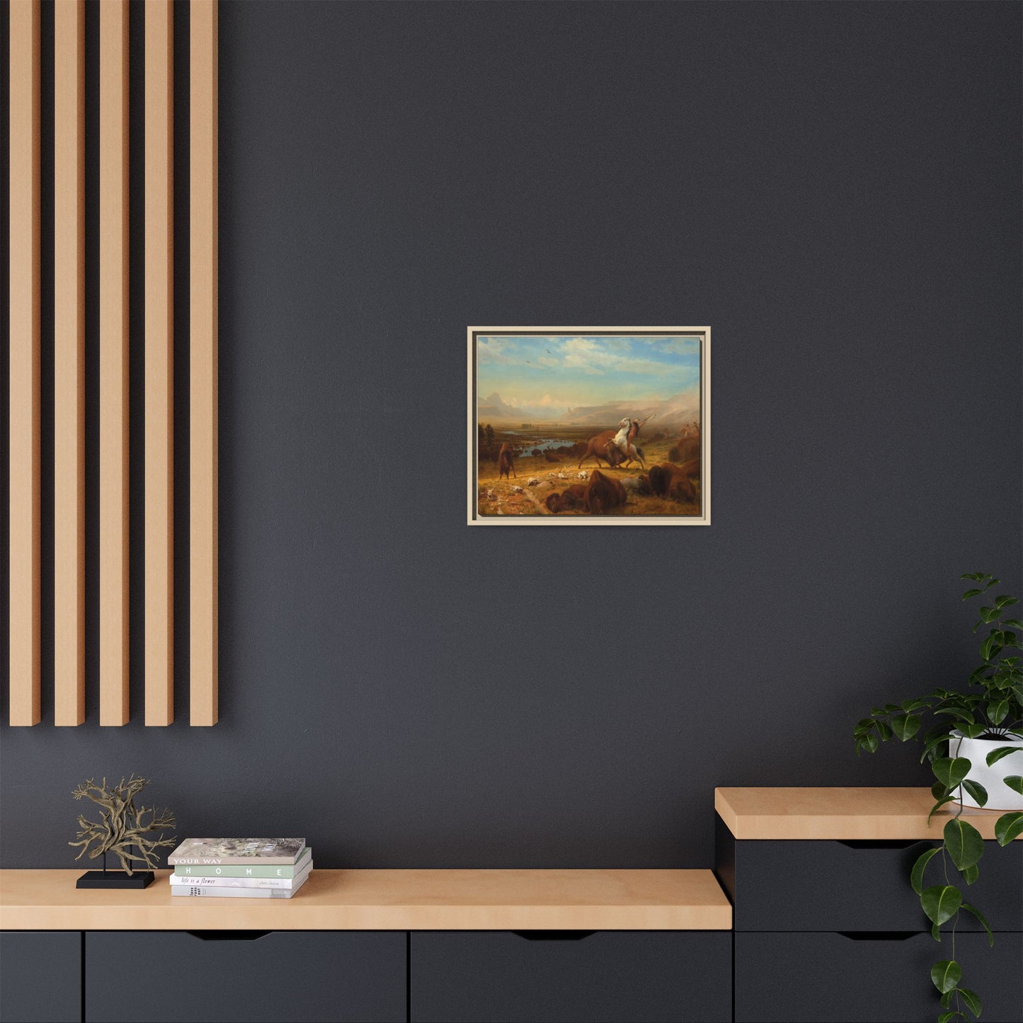 Bierstadt, Albert - The Last of the Buffalo  (1888) - Matte Canvas, Framed
