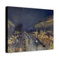 Pissarro, Camille - The Boulevard Montmartre At Night (1897) - Canvas Block, unframed