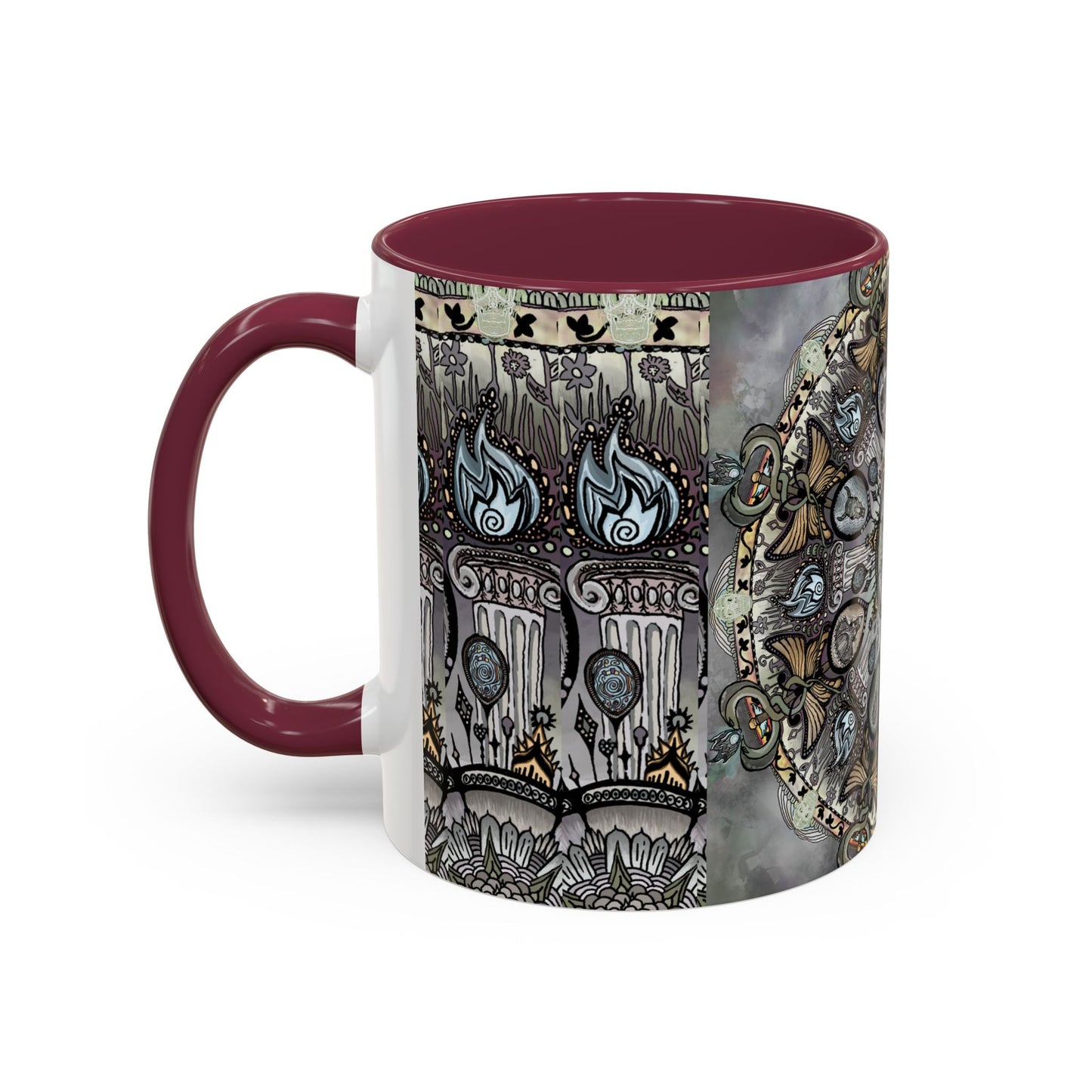 Pacio, Adam - Memento Mori Mandala - Colorful Accent Mugs