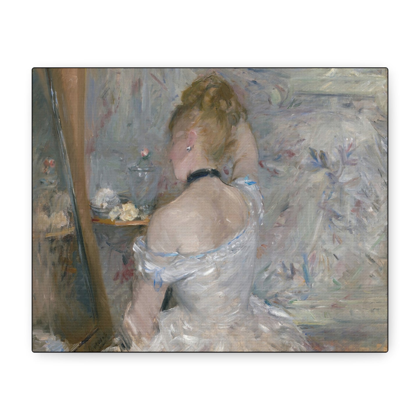 Morisot, Berthe - Woman at Her Toilette (1880) - Canvas Block, unframed