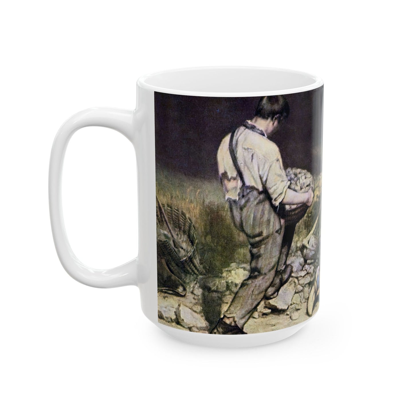 Courbet, Gustave - The Stone Breakers (1850) - Ceramic Mug