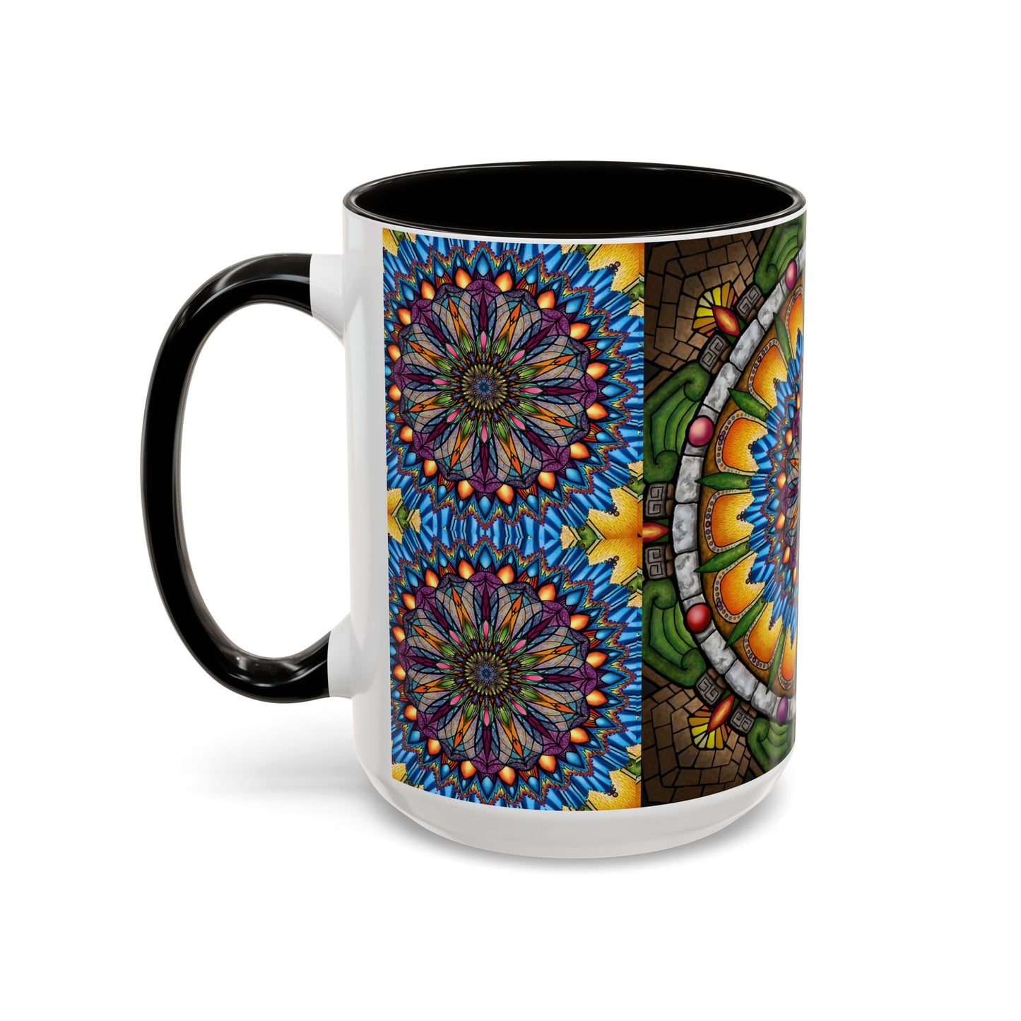 Pacio, Adam - Emerald Arrows Mandala - Colorful Accent Mugs