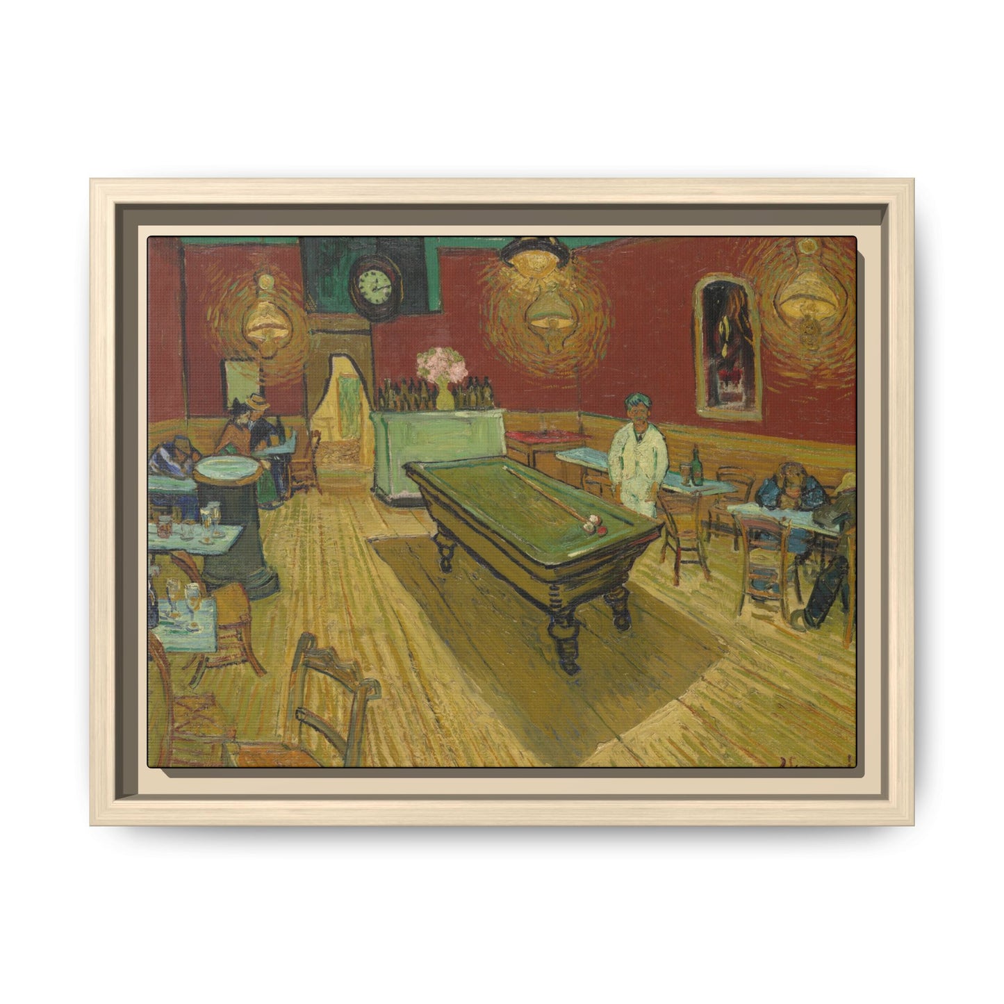 Van Gogh, Vincent - The Night Cafe (1888) - Matte Canvas, Framed