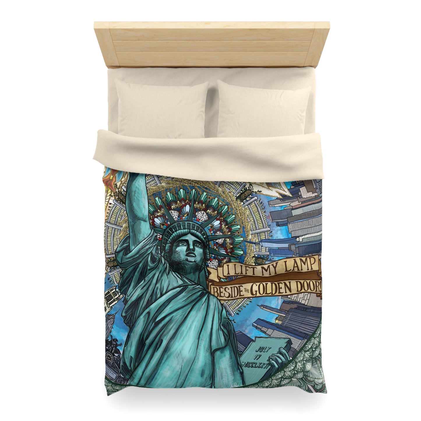 Pacio, Adam - Liberty Mandala - Microfiber Duvet Cover