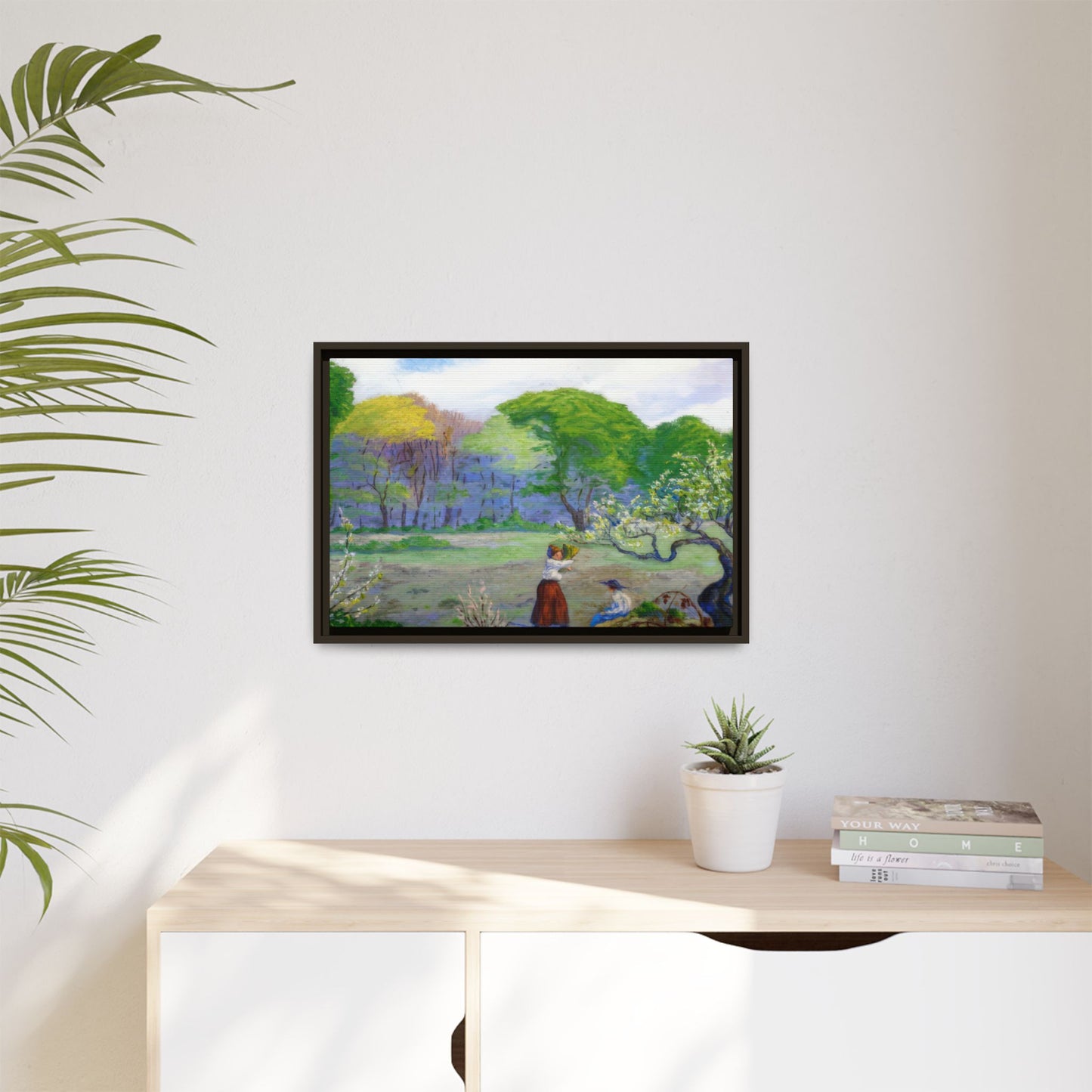 Ranson, Paul - Picking Flowers (1890) - Matte Canvas, Framed