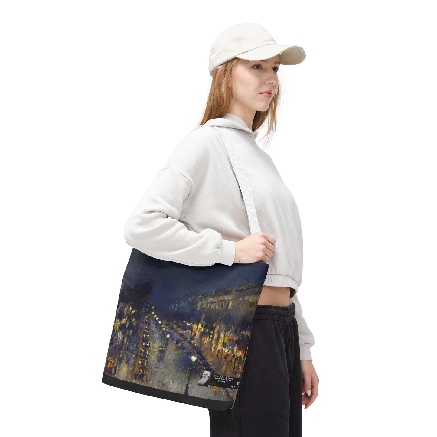 Pissarro, Camille - The Boulevard Montmartre At Night (1897) - Tote Bag