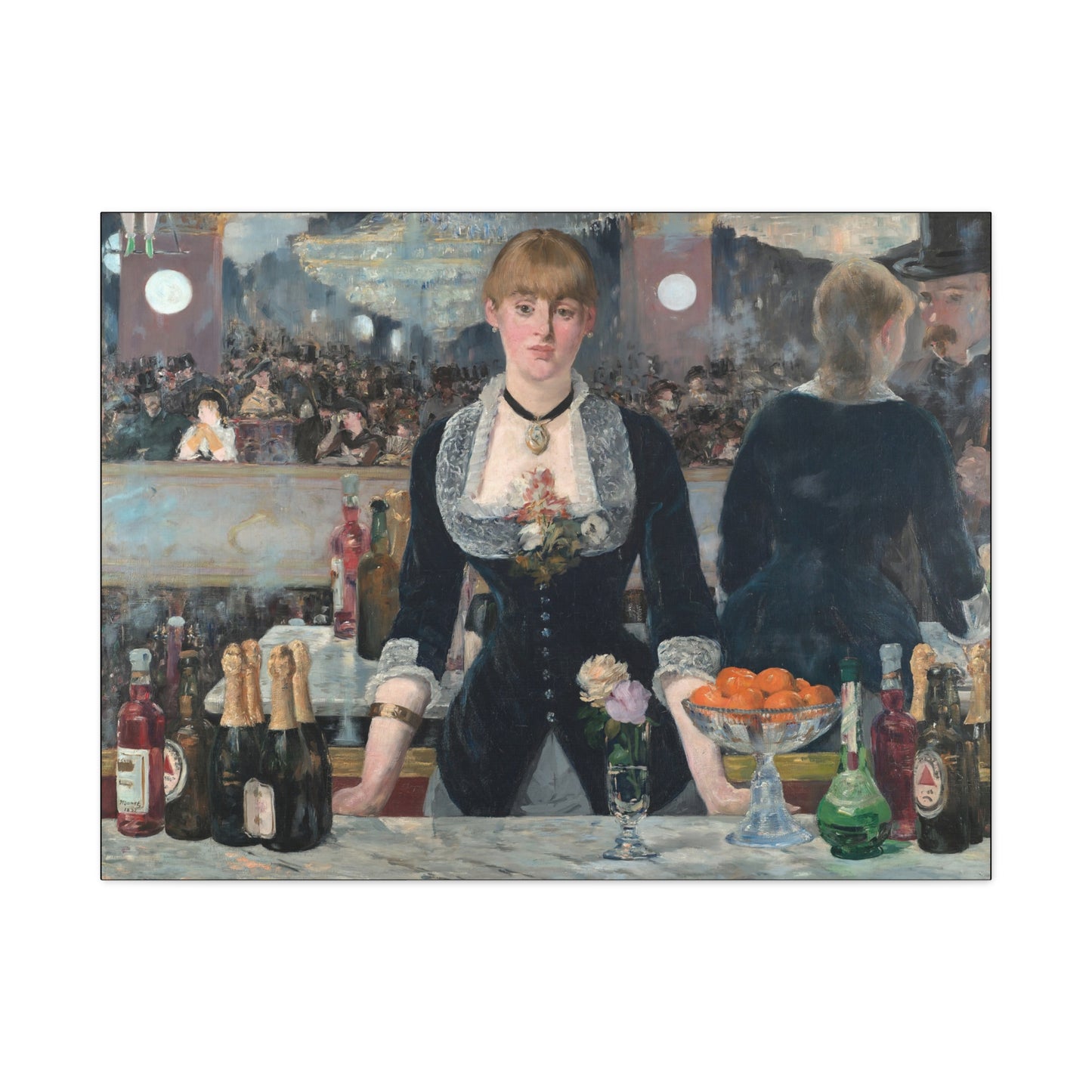 Manet, Édouard - A Bar at the Folies-Bergère (1880) - Canvas Block, unframed