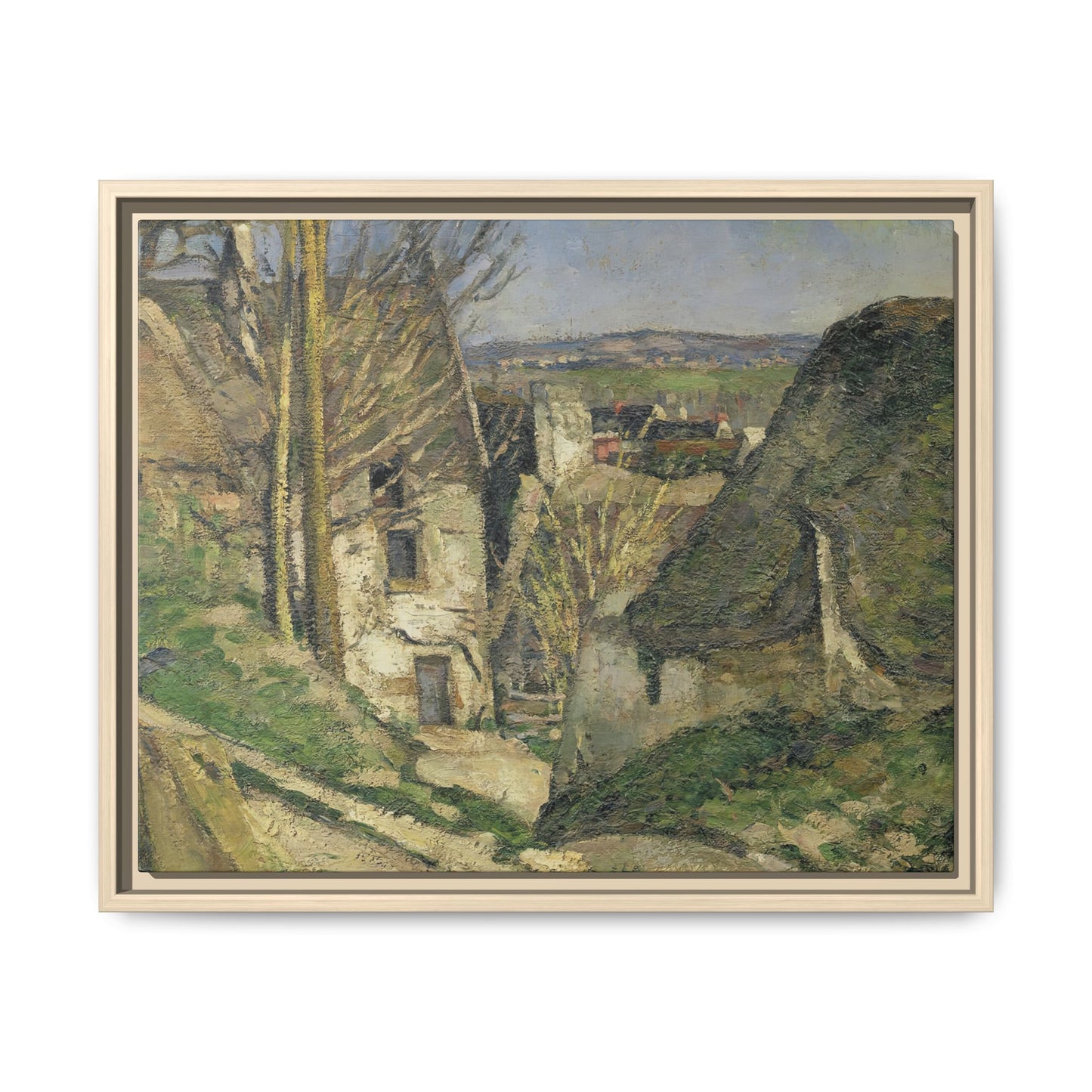 Cézanne, Paul - The House of the Hanged Man, Auvers-sur-Oise (1874) - Matte Canvas, Framed