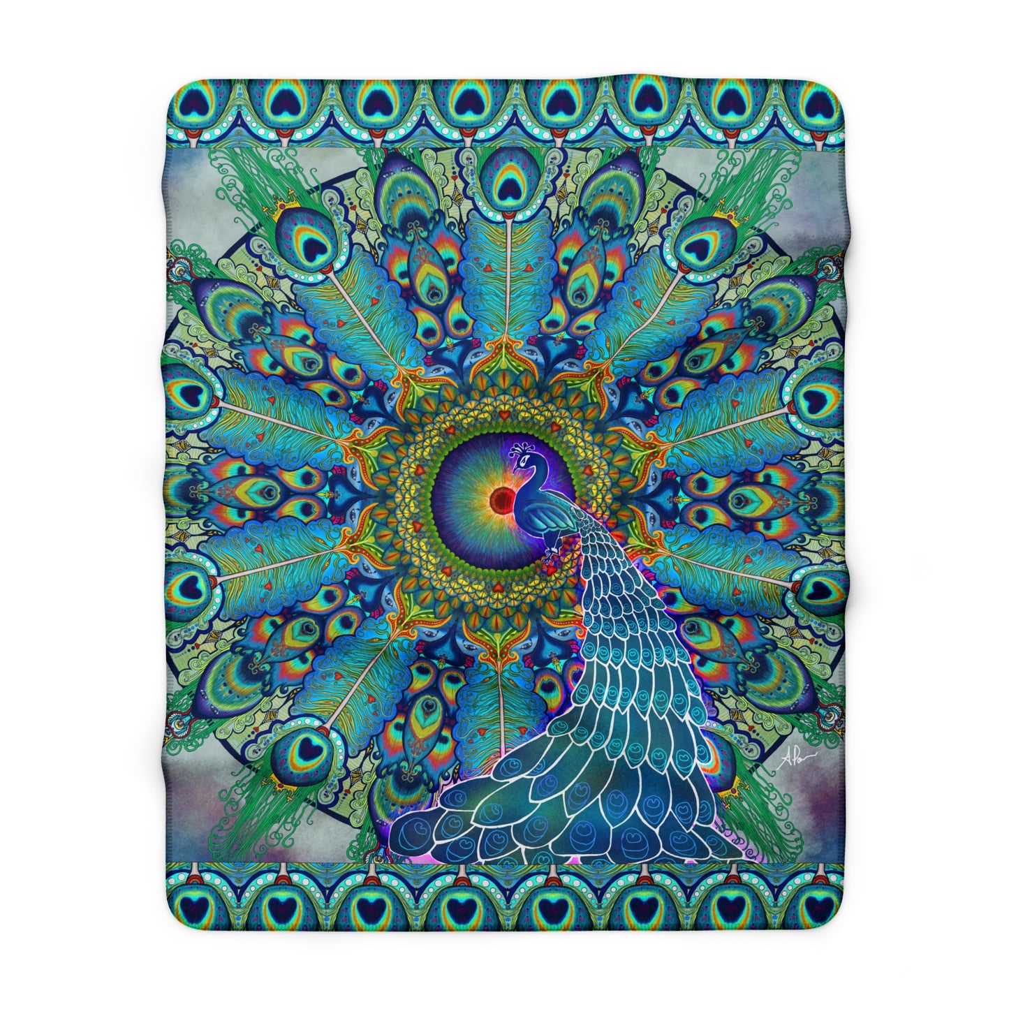 Pacio, Adam - Melek Taus Mandala - Sherpa Fleece Blanket
