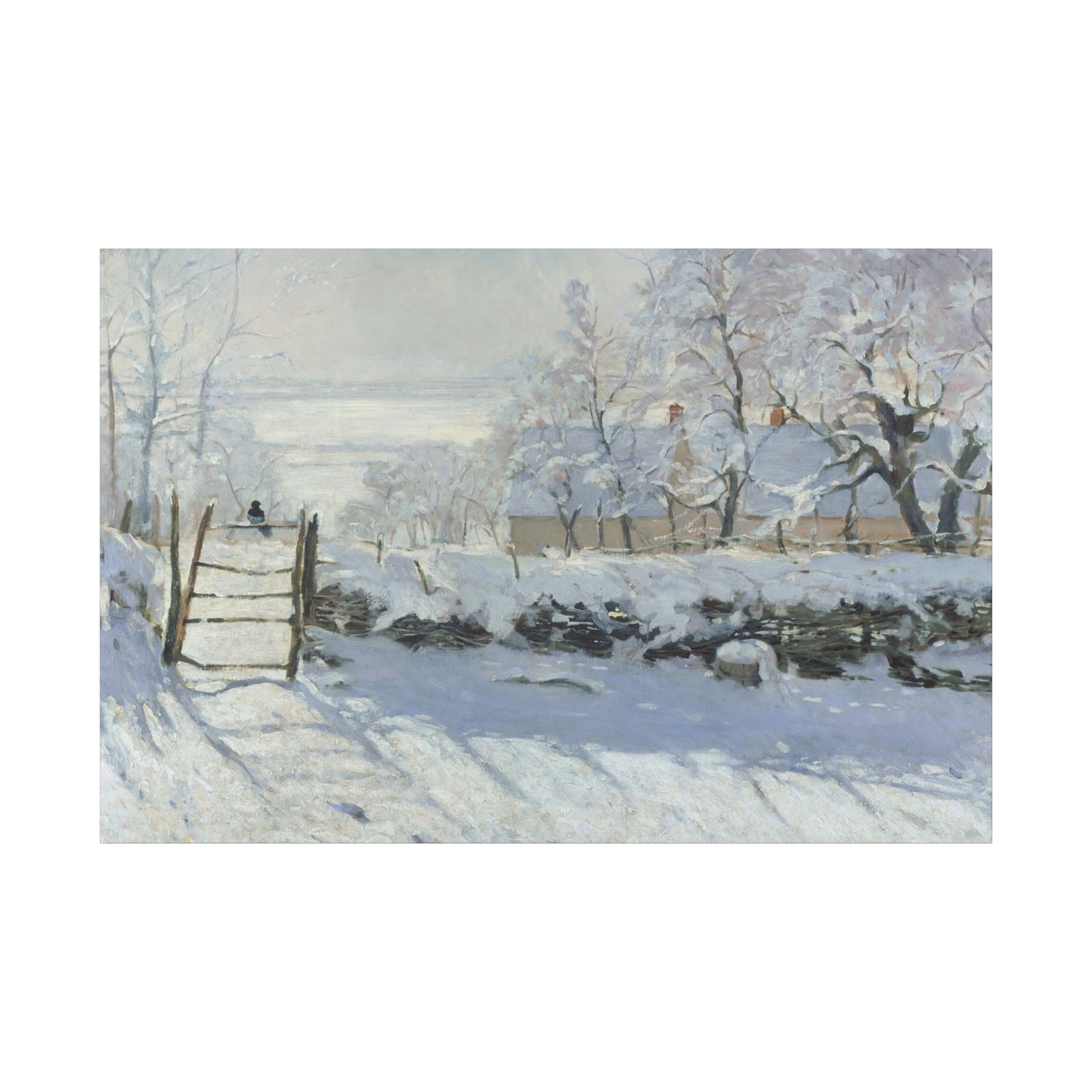 Monet, Claude - The Magpie (1868) - Canvas Block, unframed