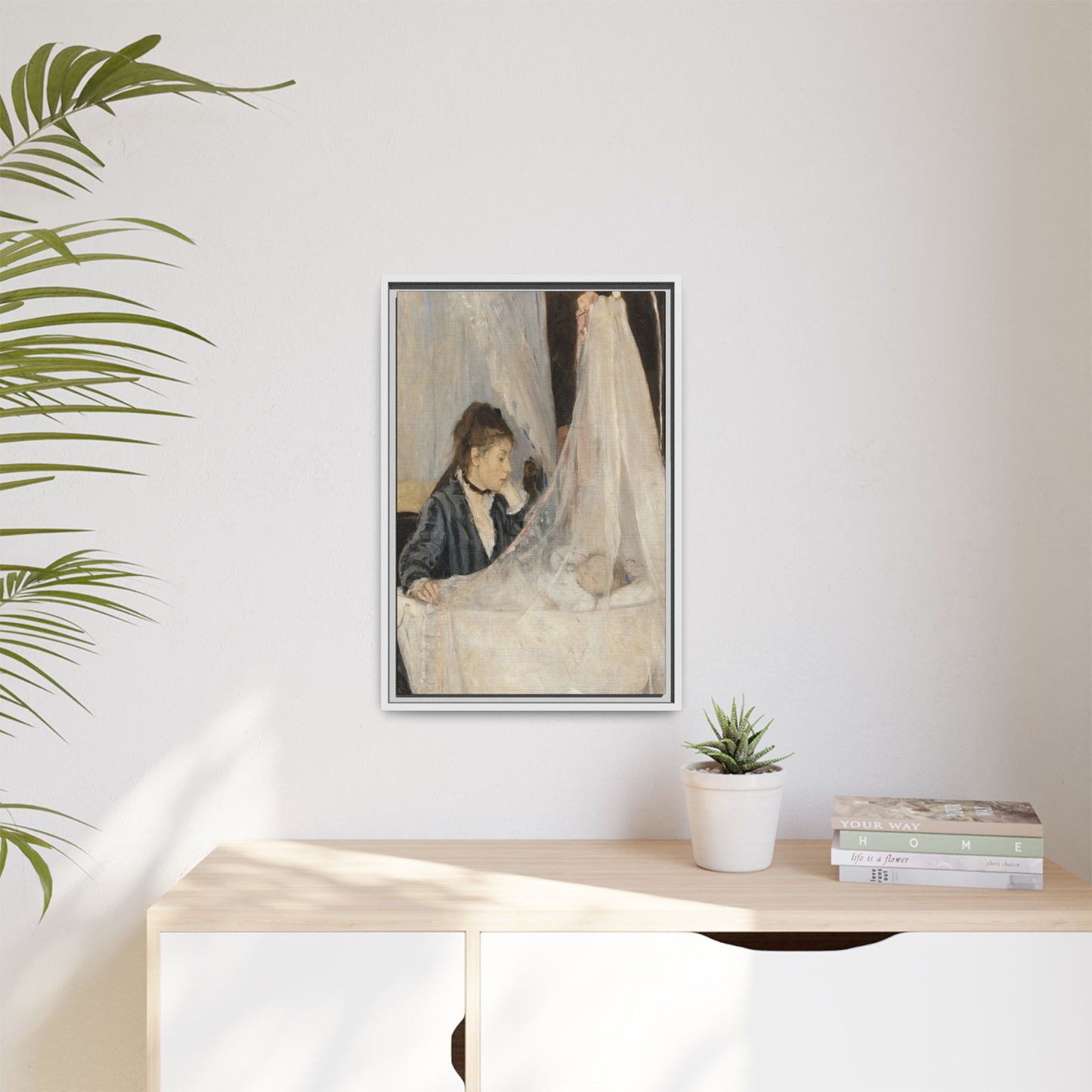 Morisot, Berthe - The Cradle (1872) - Matte Canvas, Framed