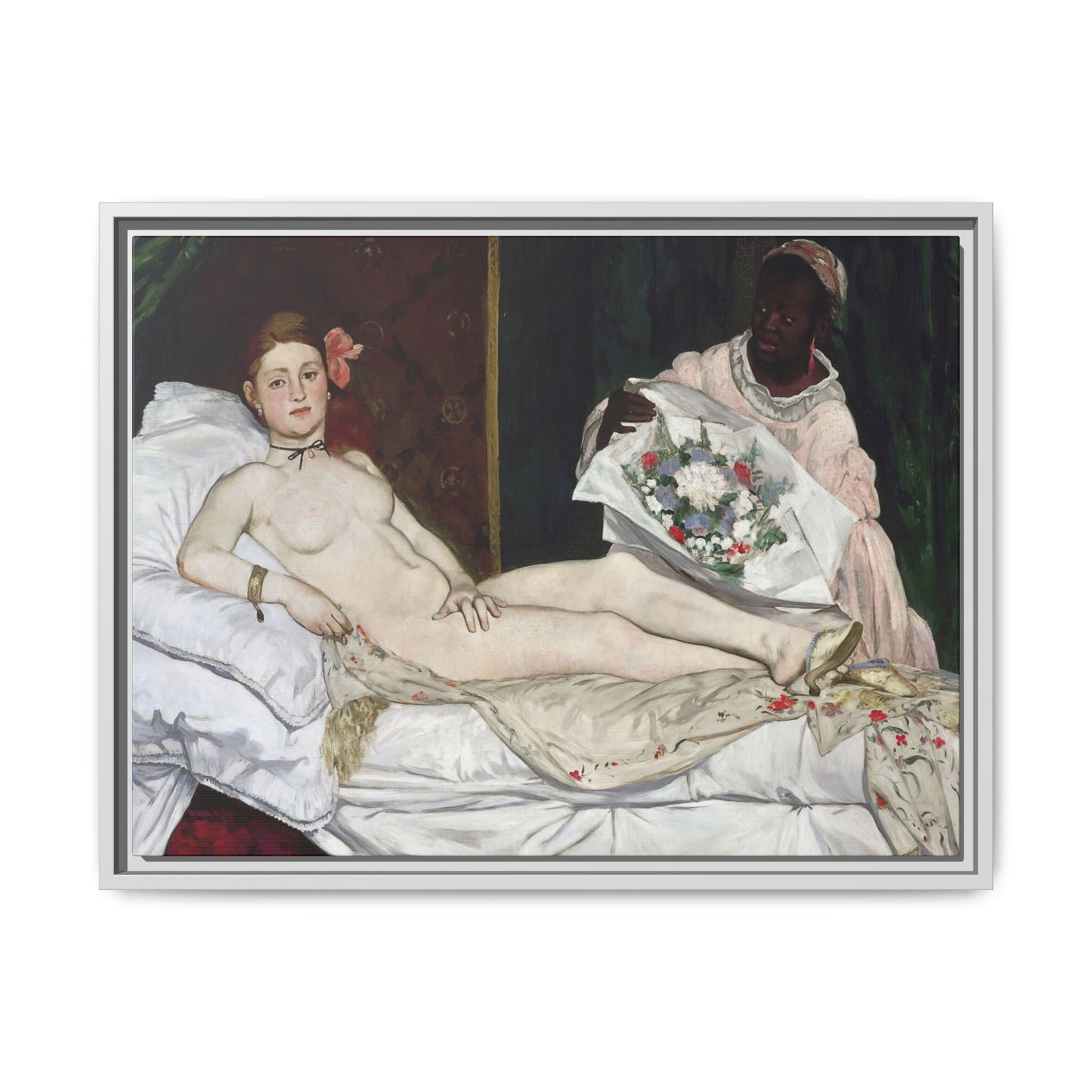 Manet, Édouard - Olympia (1870) - Matte Canvas, Framed