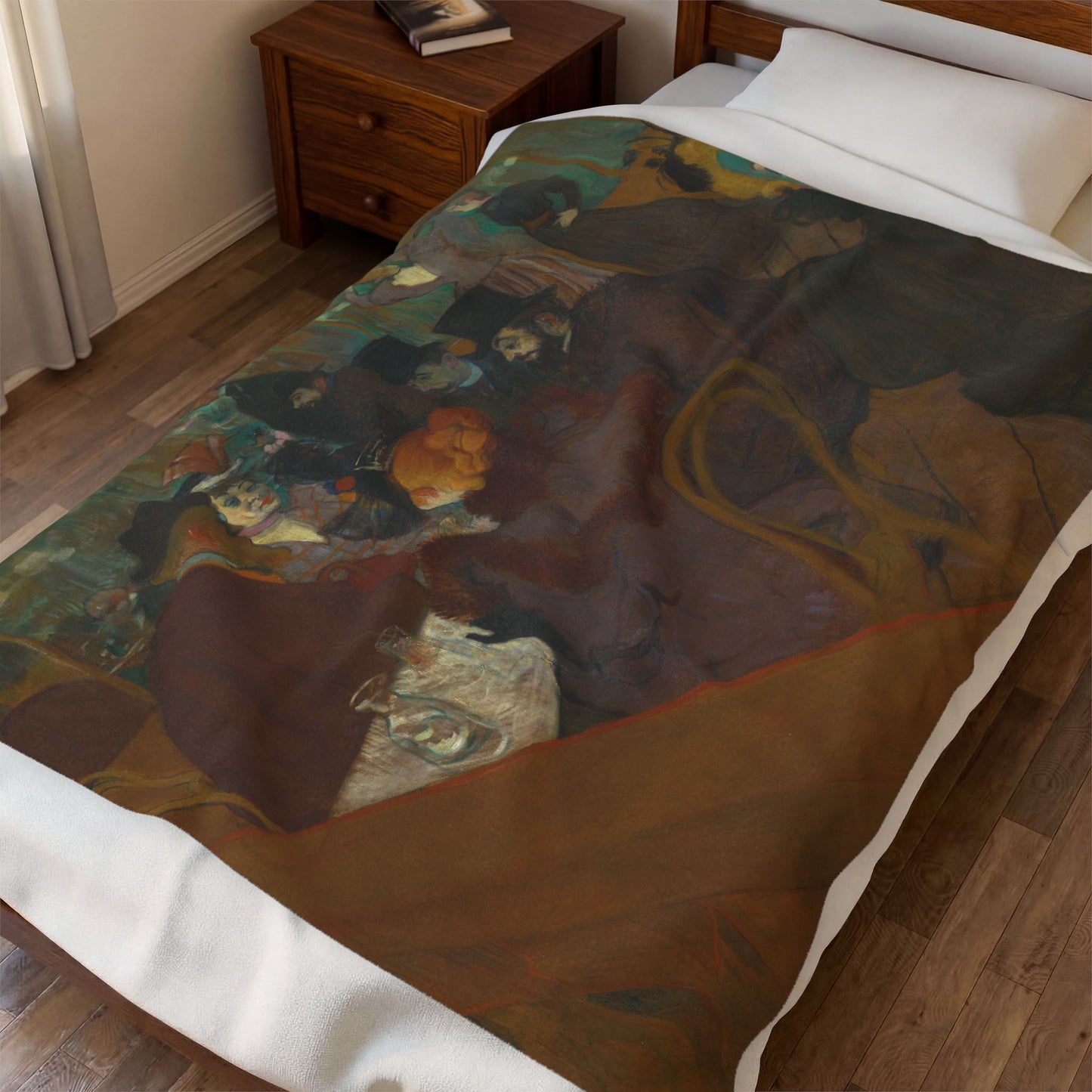 Toulouse-Lautrec, Henri - At the Moulin Rouge (1892) - Velveteen Plush Blanket