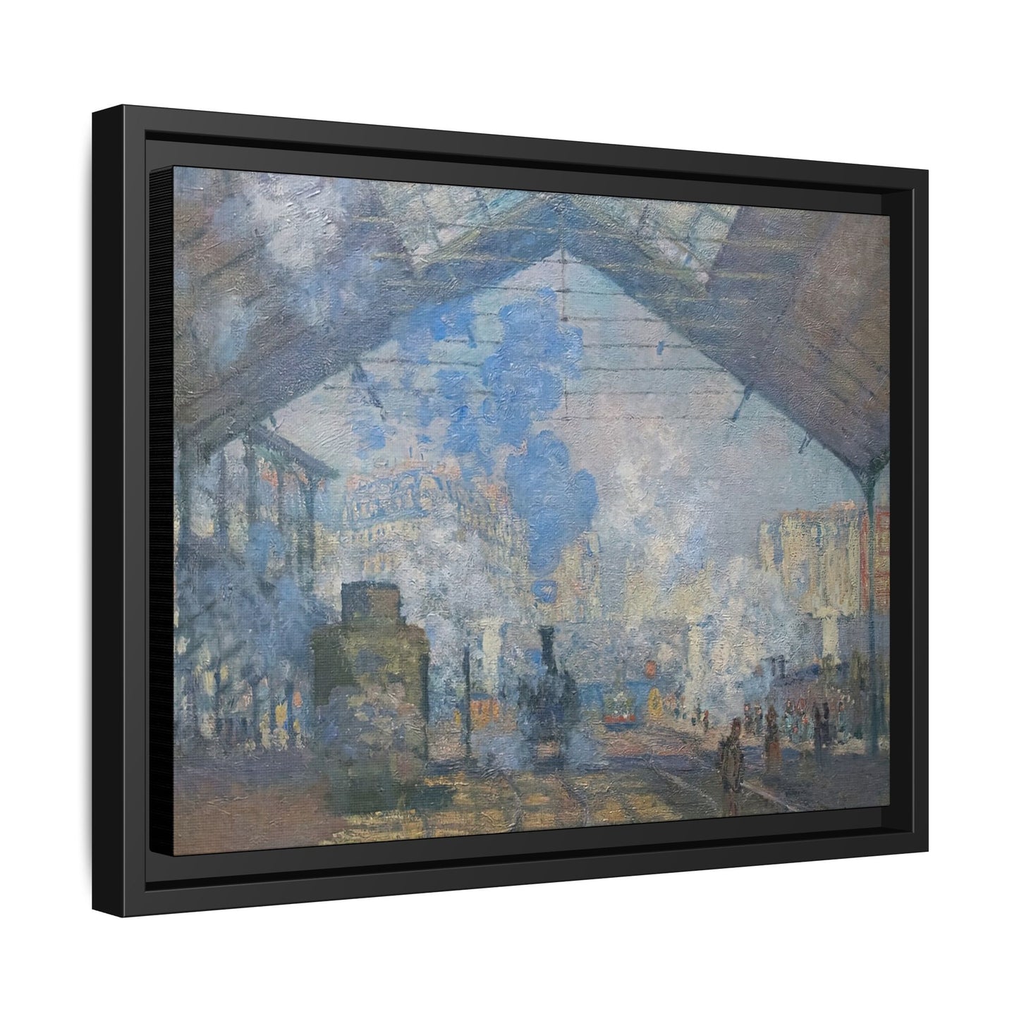 Monet, Claude - Le Gare Saint-Lazare (1877) - Matte Canvas, Framed