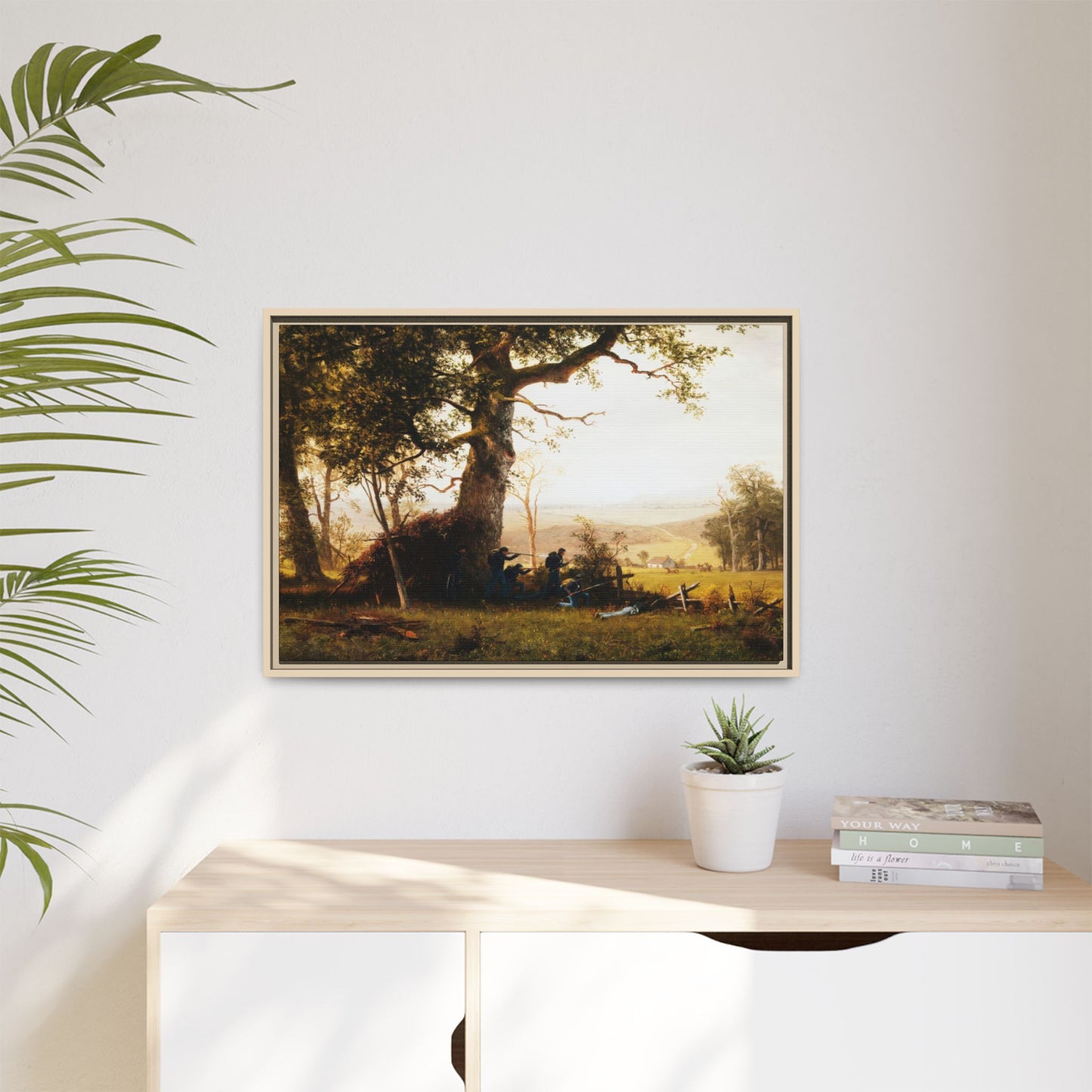 Bierstadt, Albert -  Guerrilla Warfare (1861) - Matte Canvas, Framed
