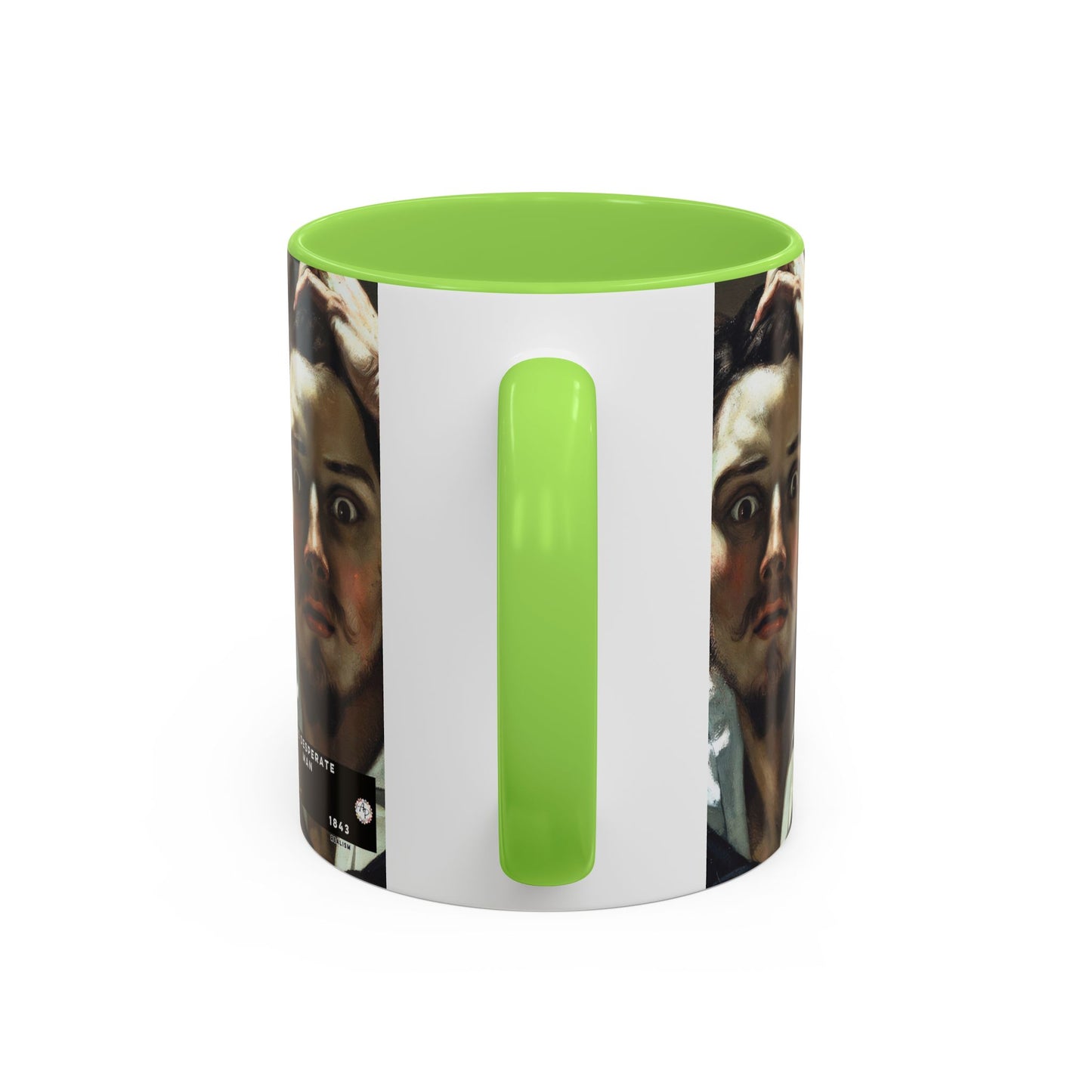 Courbet, Gustave - The Desperate Man (1843) - Colorful Accent Mugs
