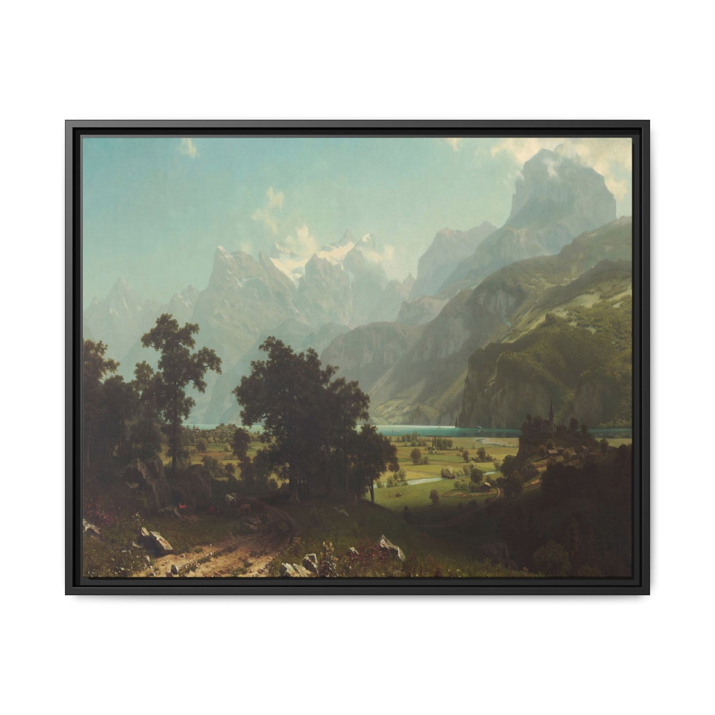 Bierstadt, Albert - Lake Lucerne (1858) - Matte Canvas, Framed