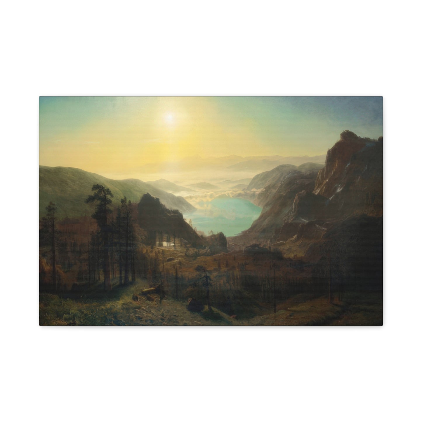 Bierstadt, Albert - Donner Lake from the Summit (1873) - Canvas Block, unframed