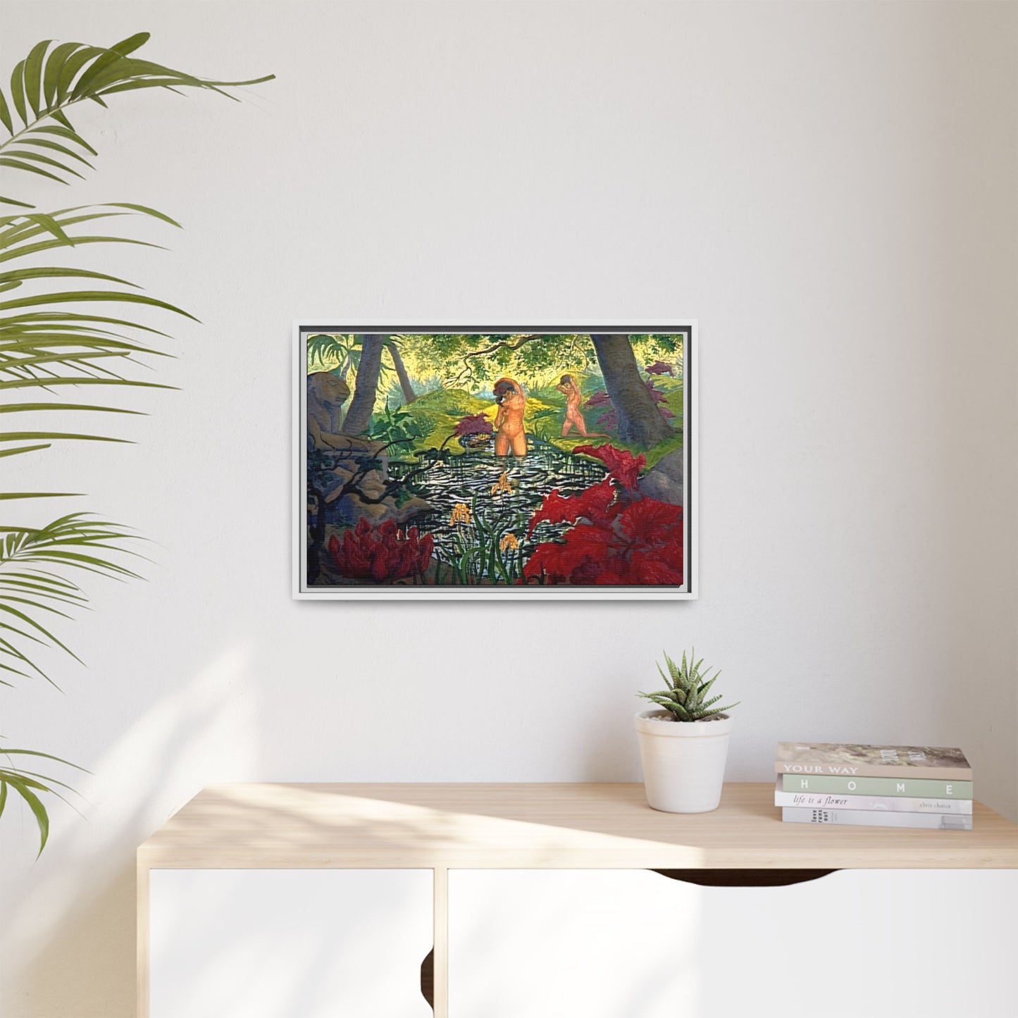 Ranson, Paul - The Lotus Bather (1906) - Matte Canvas, Framed