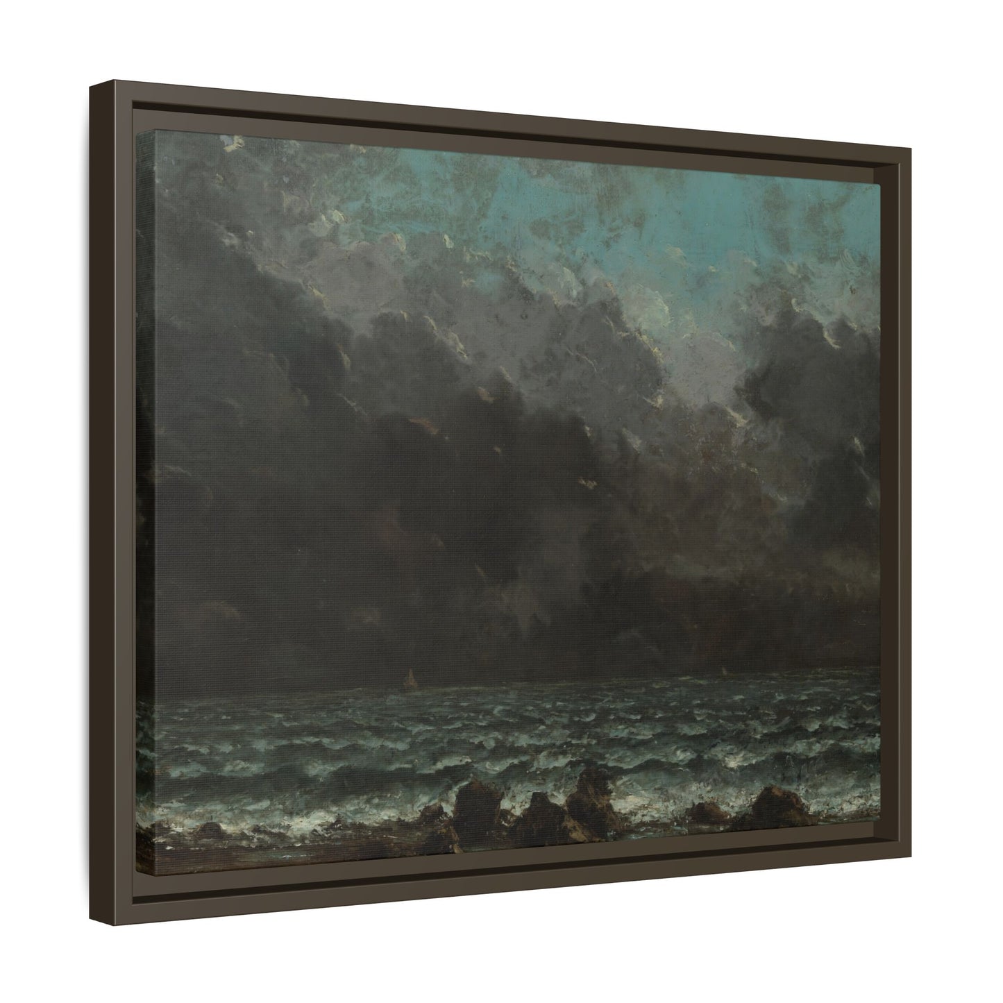 Courbet, Gustave - The Sea (1865) - Matte Canvas, Framed