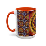 Solar Disc Mandala - Colorful Accent Mugs