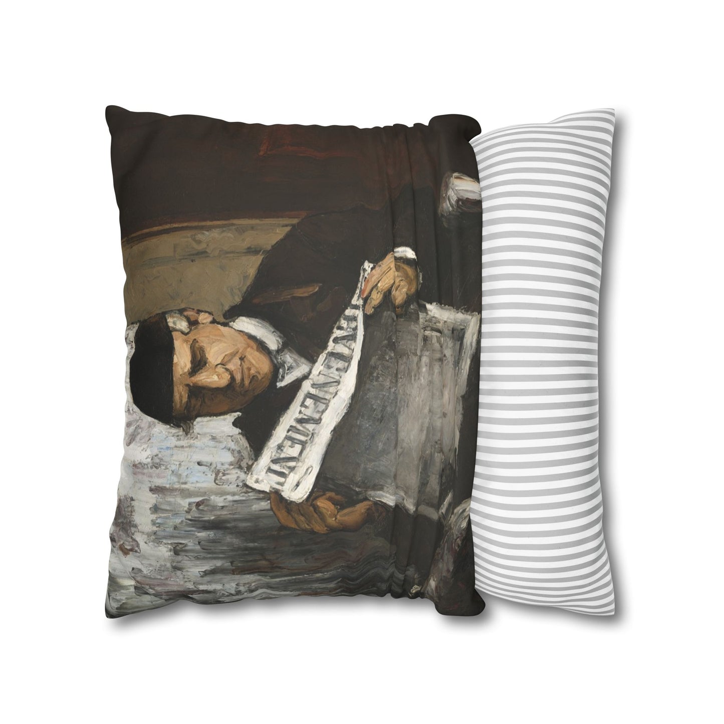 Cézanne, Paul - The Artist’s Father (1866) - Suede Square Pillowcase