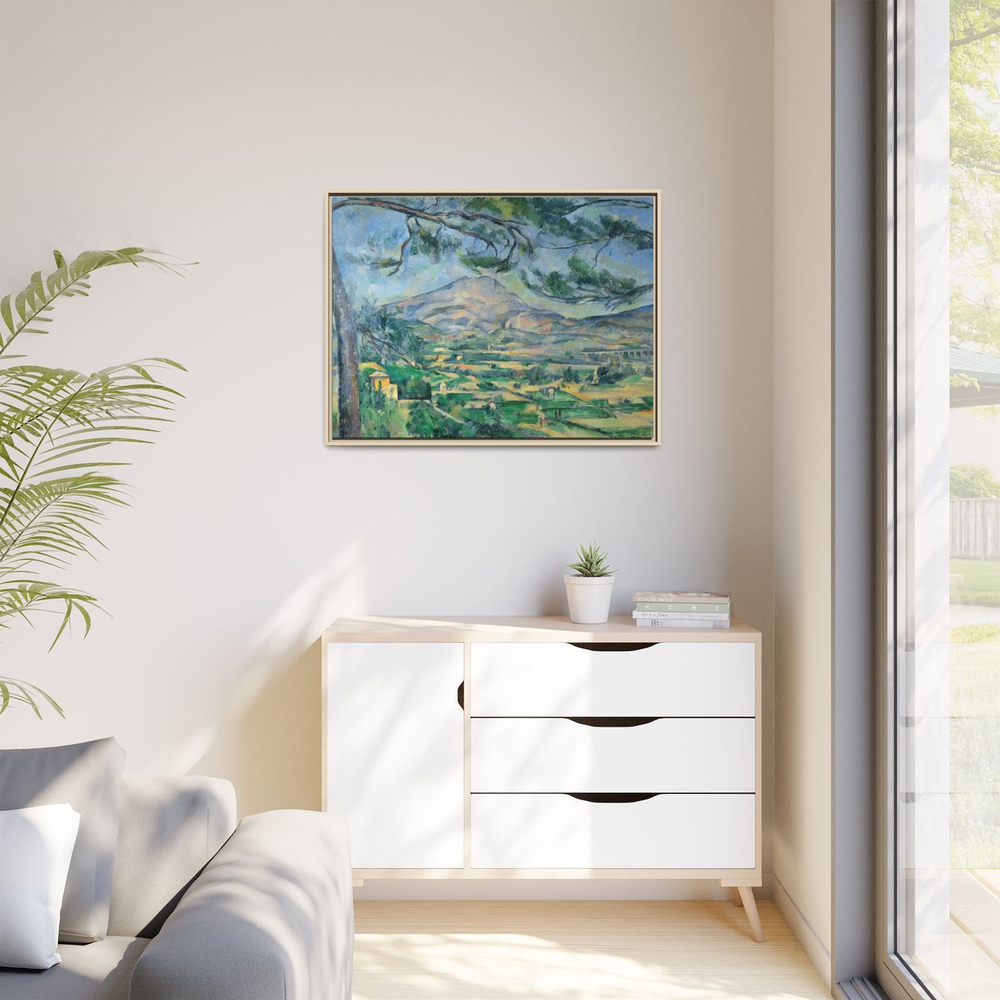 Cézanne, Paul - Mont Sainte-Victoire with Large Pine (1887) - Matte Canvas, Framed