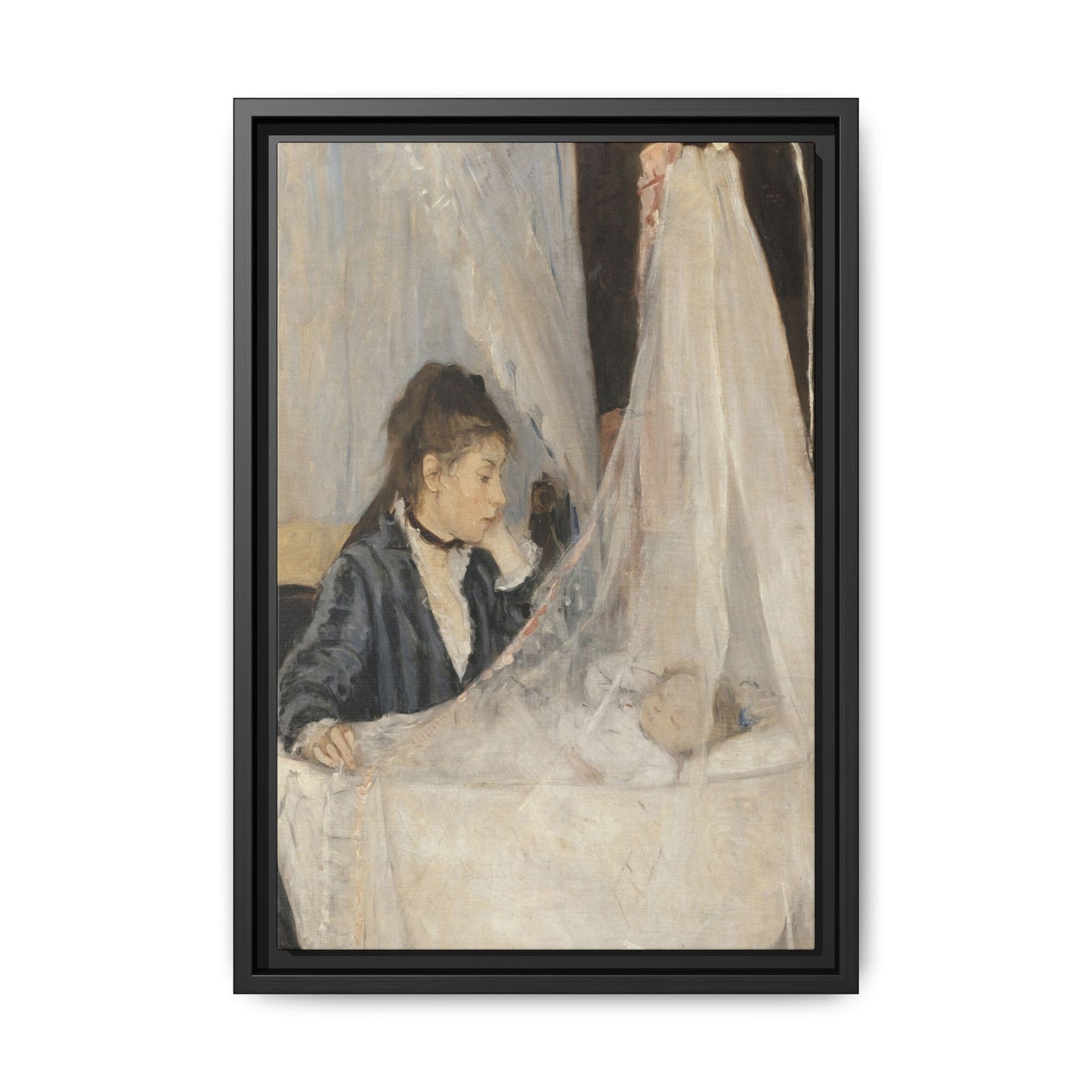 Morisot, Berthe - The Cradle (1872) - Matte Canvas, Framed