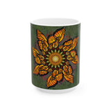 Monarch Butterfly Mandala - Ceramic Mug