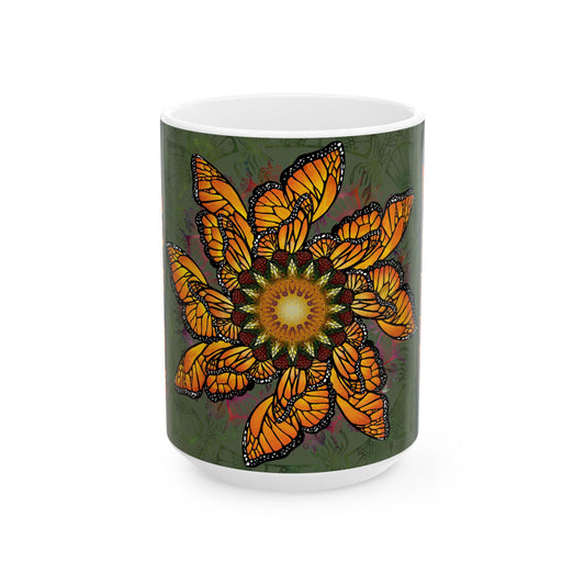 Pacio, Adam - Monarch Butterfly Mandala - Ceramic Mug
