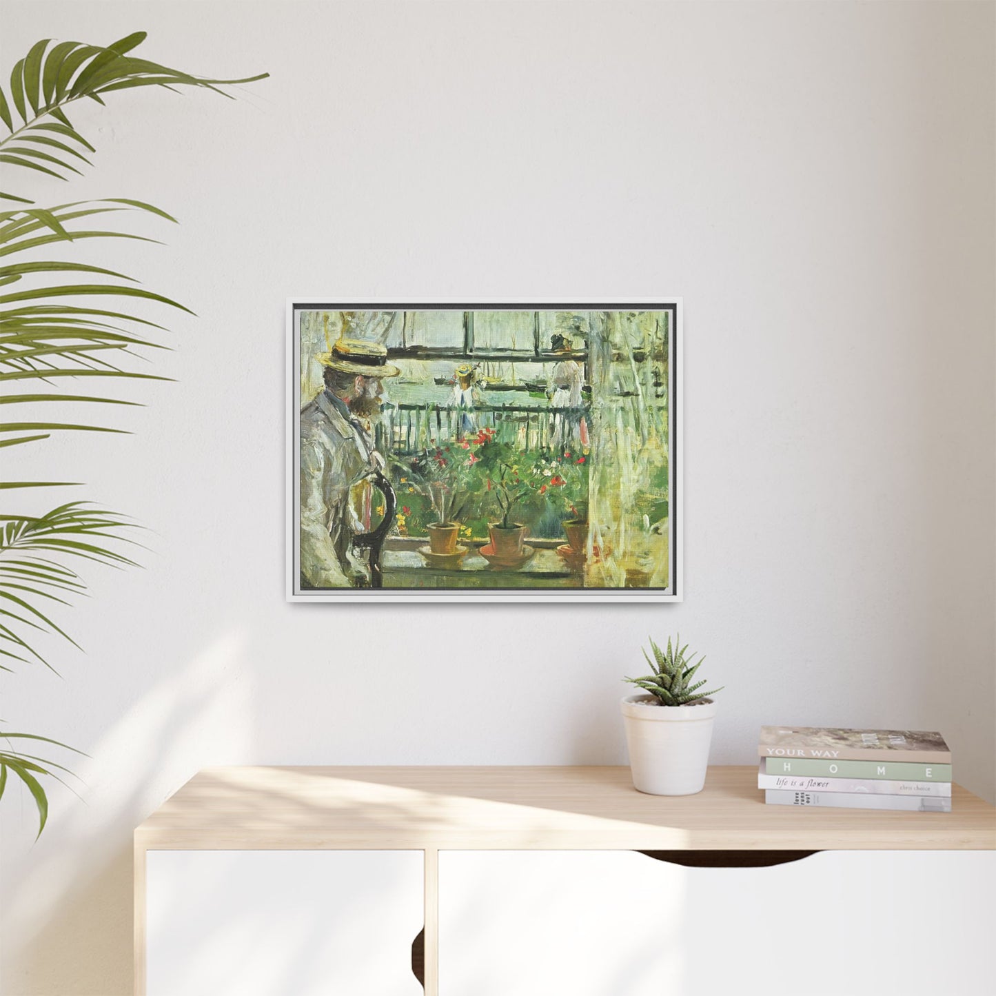 Morisot, Berthe - Eugene Manet on the Isle of Wight (1875) - Matte Canvas, Framed